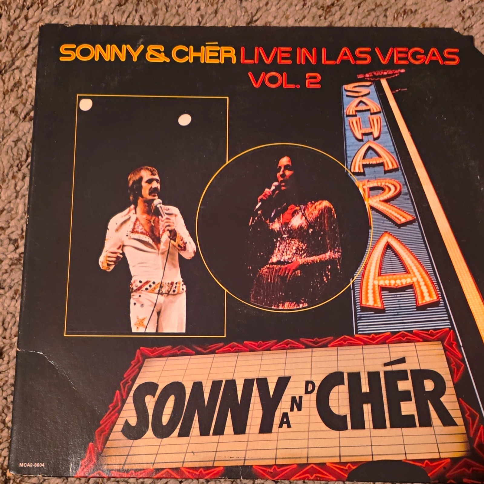 Sonny & Cher Live In Las Vegas Vol. 2 12" Black Vinyl LP MCA MCA2-8004