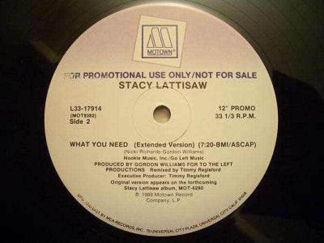 Stacy Lattisaw, What You Need, (12", Single, Promo), NM or M-, 4430495853