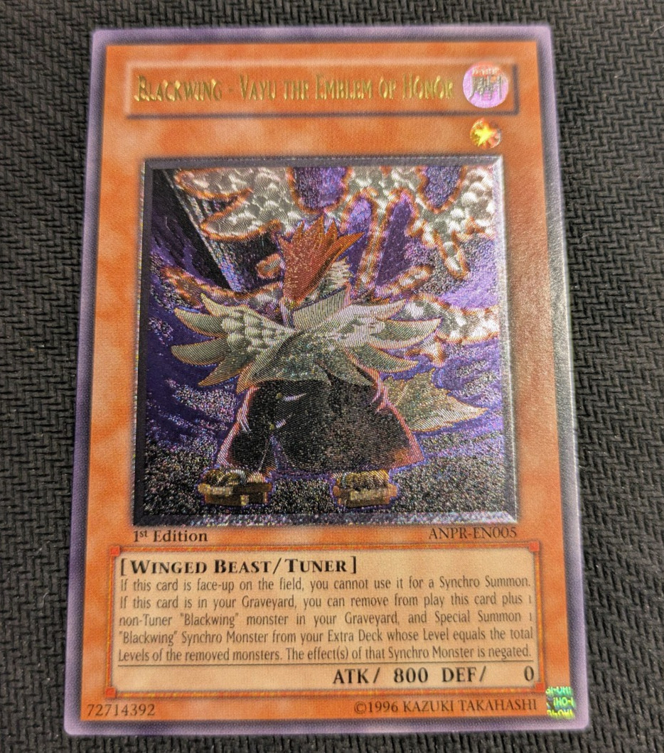 Yugioh Blackwing - Vayu the Emblem of Honor ANPR-EN005  1st Edition Ultimate NM!