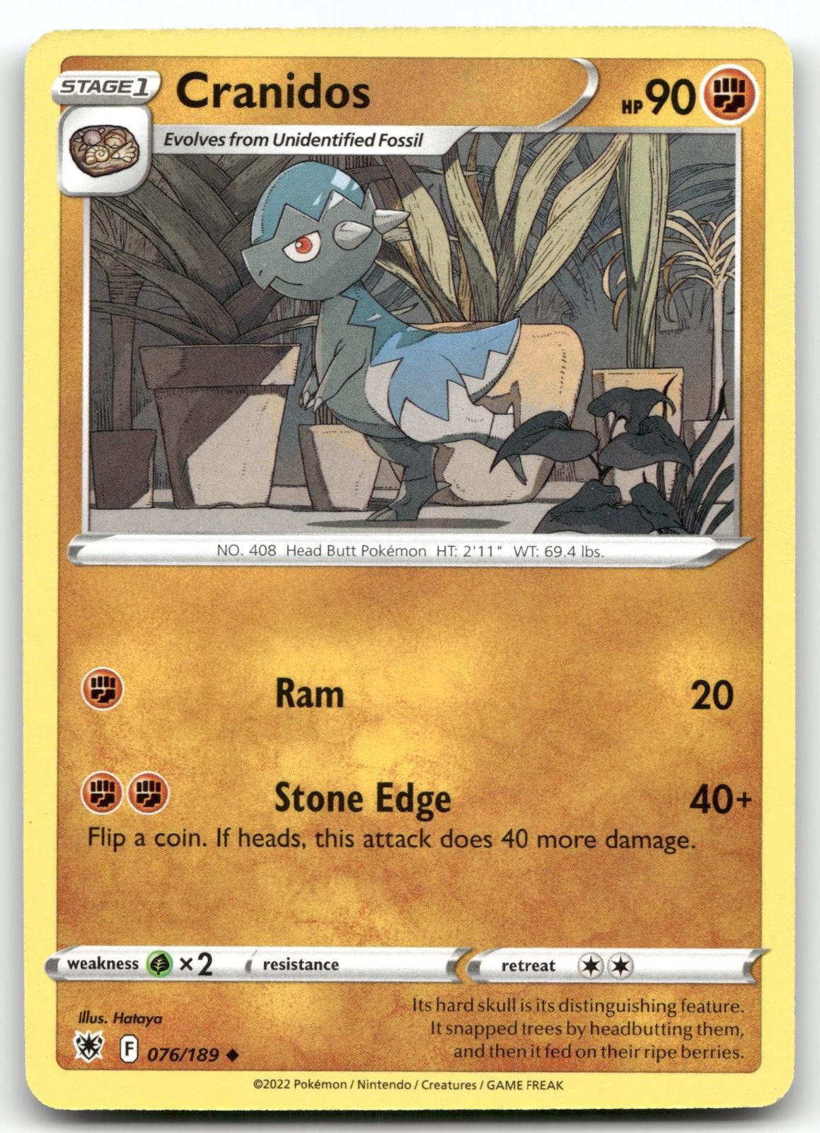 CRANIDOS 076/189 UNCOMMON ASTRAL RADIANCE POKEMON NEAR MINT