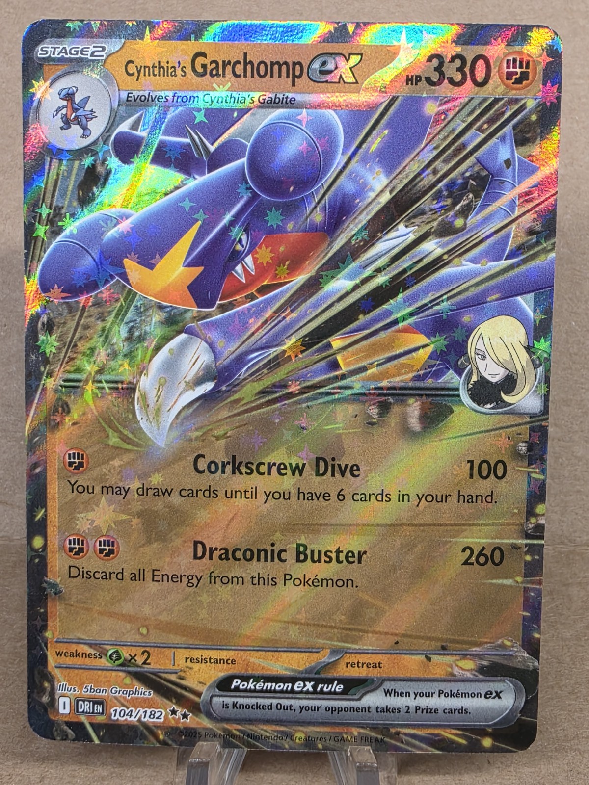 Pokémon TCG Garchomp di Cynthia EX Rivali Destinati 104/182