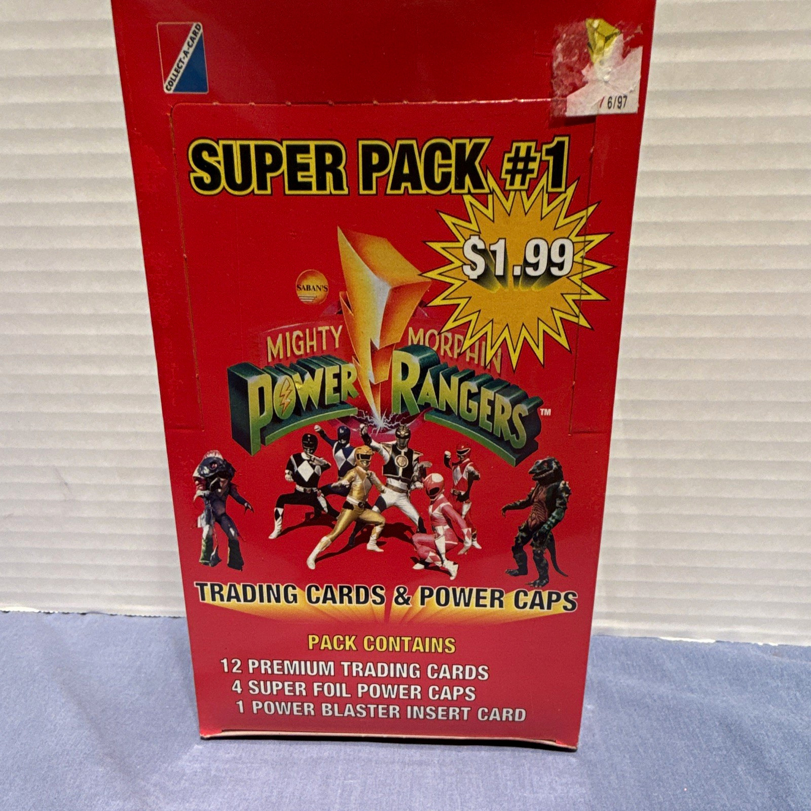 Collect-A-Card 1995 Super Pack #1 Mighty Morphin Power Rangers Box (12 Cards) 