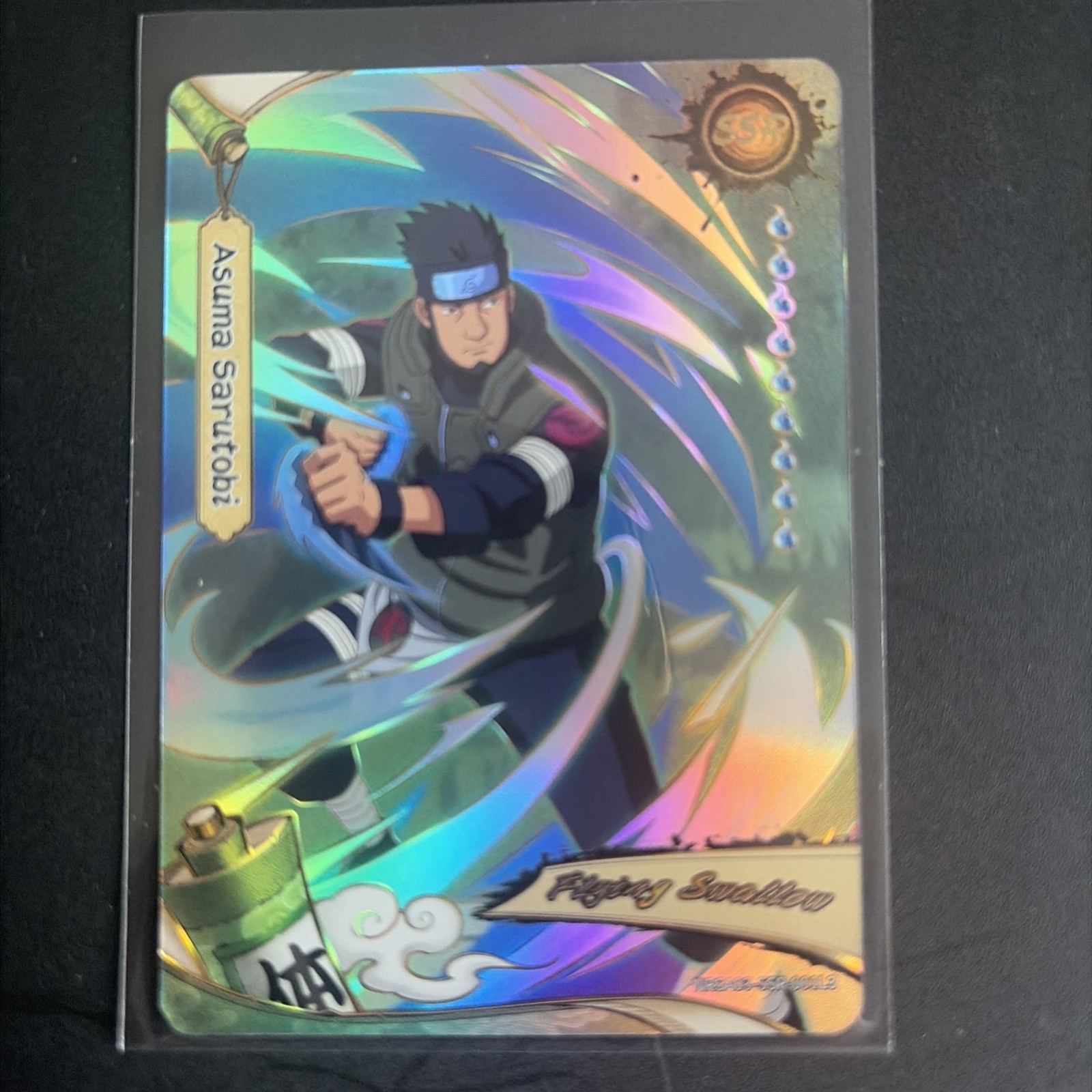 Carta SSR Kayou Naruto Asuma Sarutobi Rondine Volante 2002 Originale Inglese