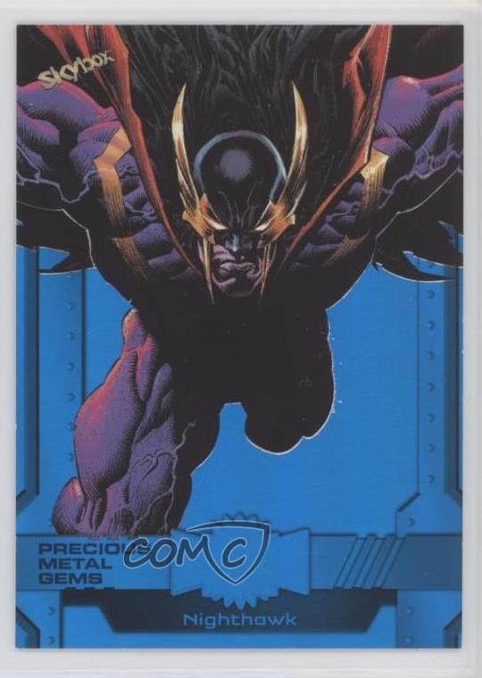 2024 Skybox Marvel Metal Universe Avengers PMG blu /50 Nighthawk #63 0kr0