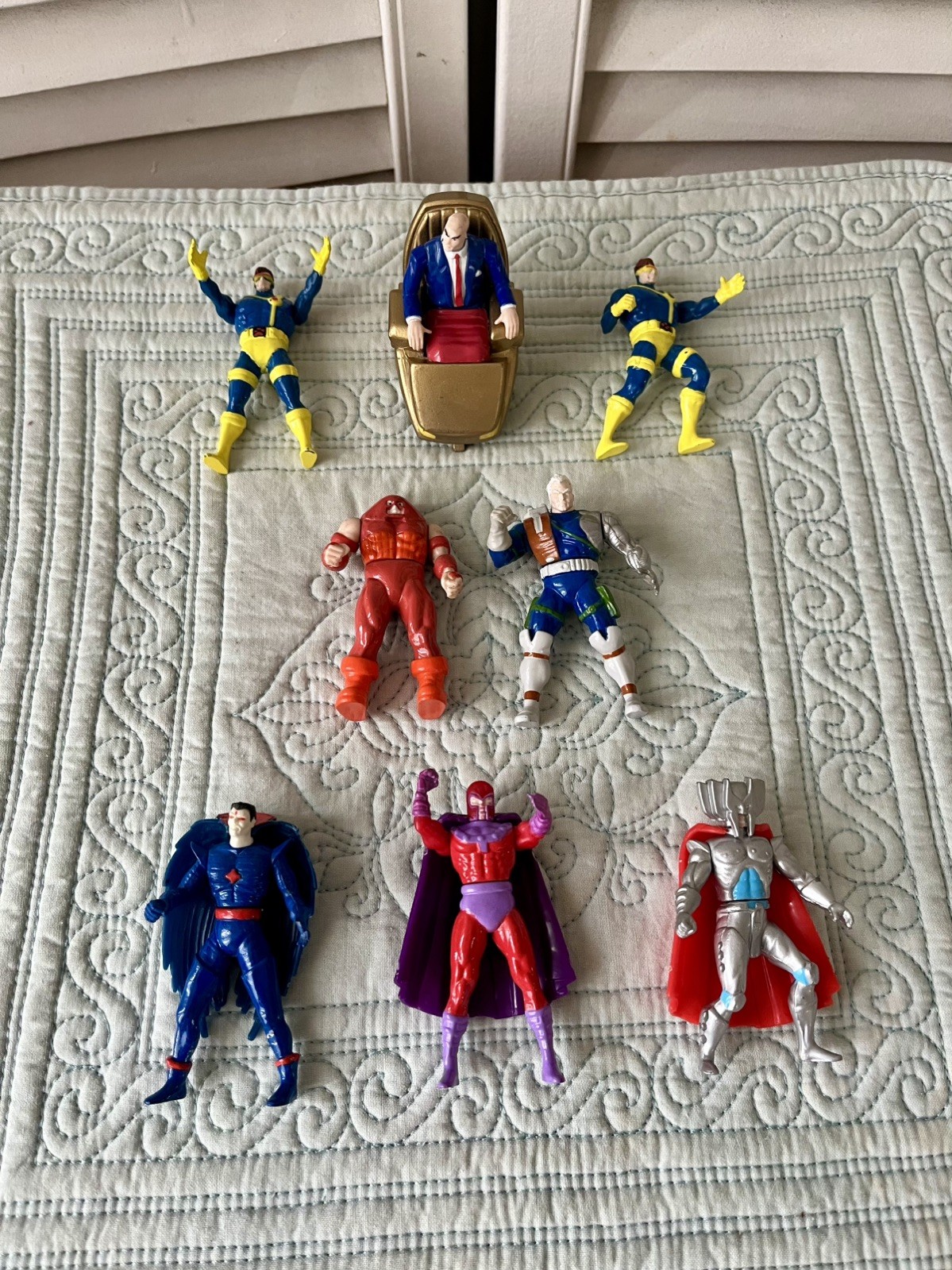 Vintage 1994 ToyBiz Marvel X-Men Lot of 8 Die-Cast Metal Figurines