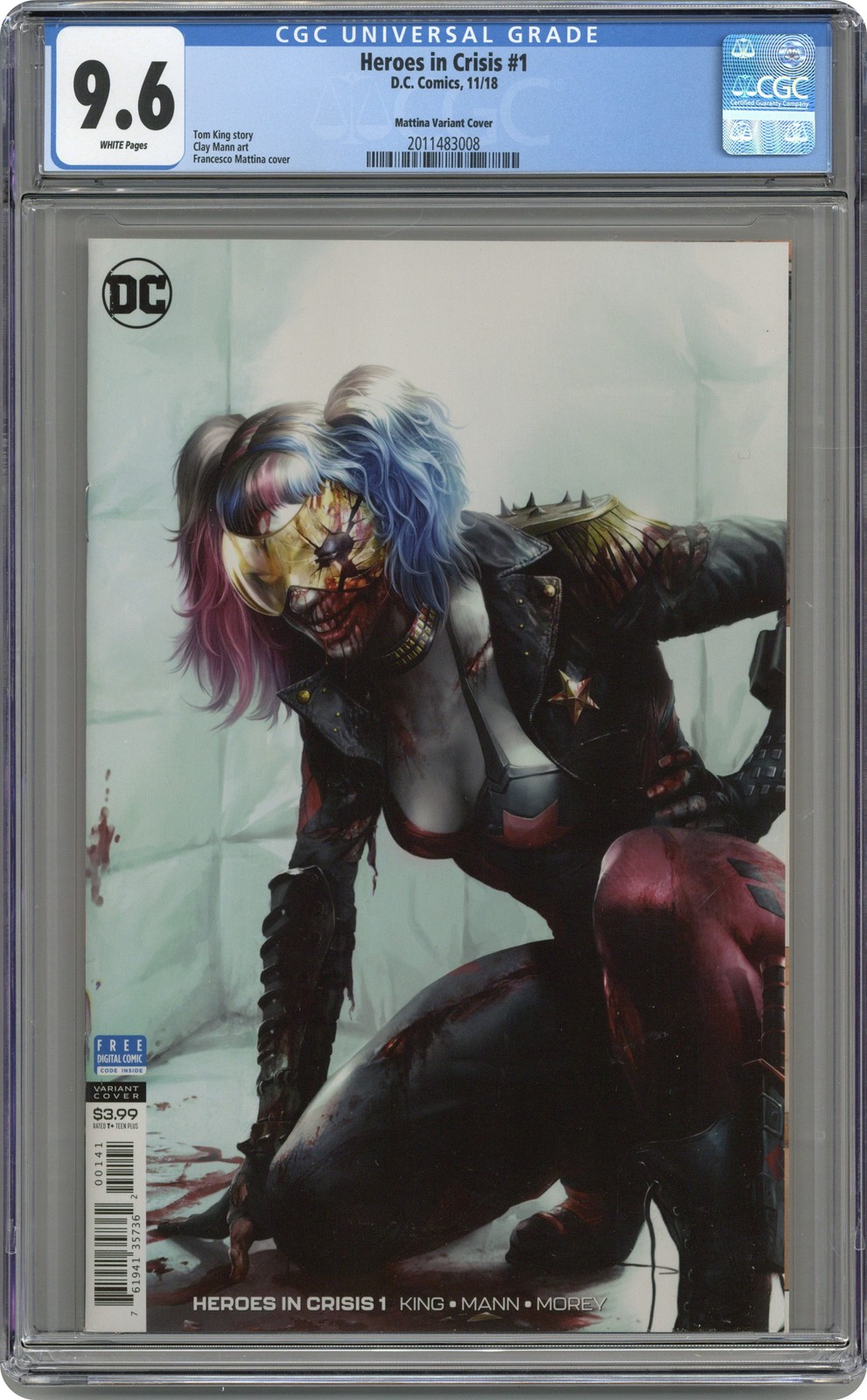 Heroes in Crisis 1D Mattina 1:200 Variant CGC 9.6 2018 2011483008