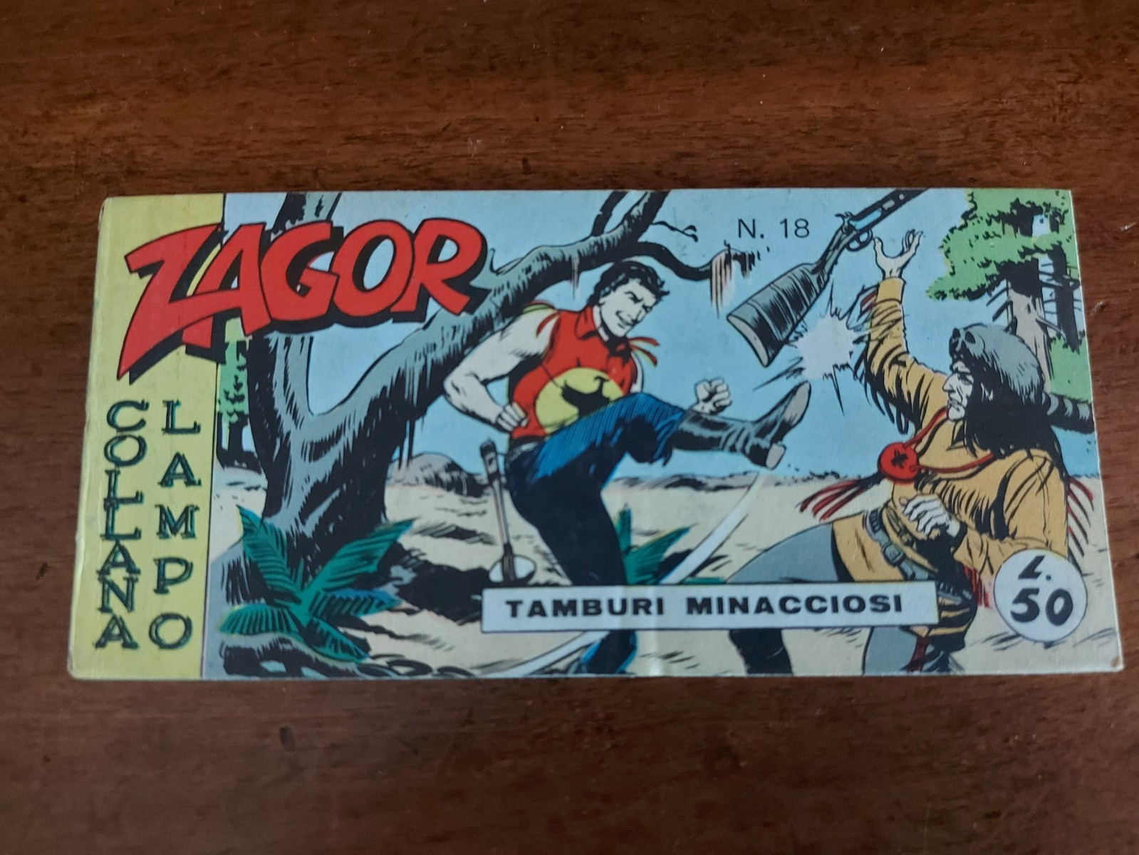 ZAGOR STRISCIA III 3° TERZA SERIE N.18 COLLANA LAMPO - ORIGINALE DI RESA (8411)