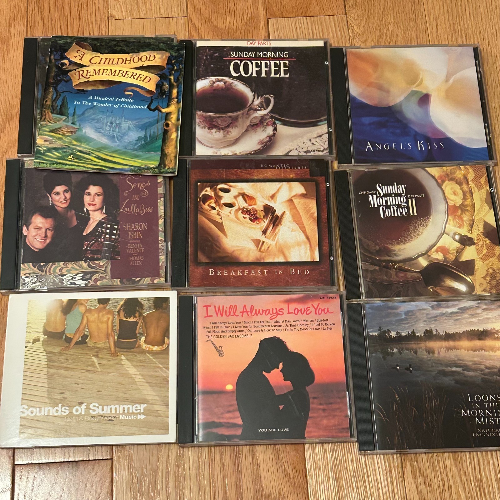 Lot of 9 Relaxation Music CDs - Sunday Morning Coffee, Nature Sounds, Piano