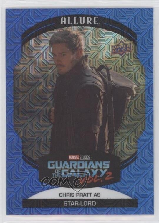 Upper Deck 2022 Marvel Allure Blue Line 9/35 come Star-Lord Chris Pratt #59 ld5