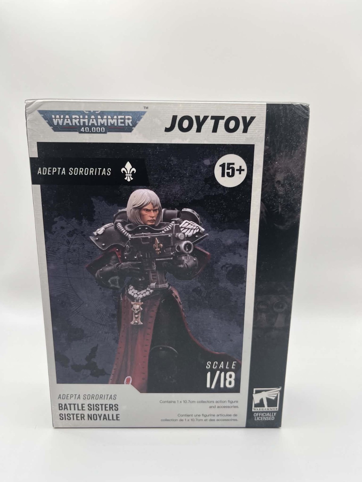 JoyToy Warhammer 40K Adepta Sororitas Battle Sister Ludwenna 1:18 scatola aperta