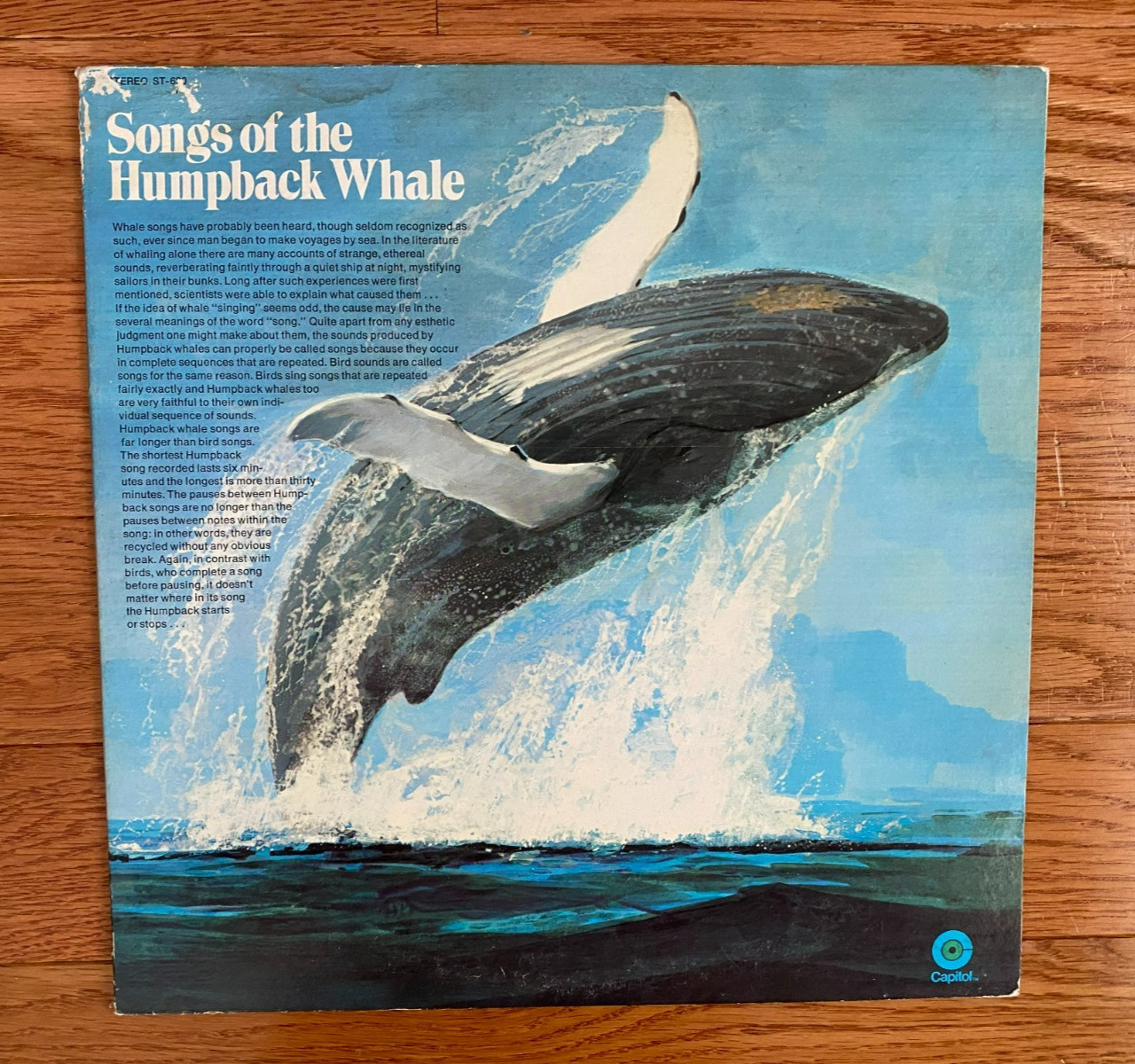 Songs of the Humpback Whale LP Capitol Records ST-620 1978 Pressng