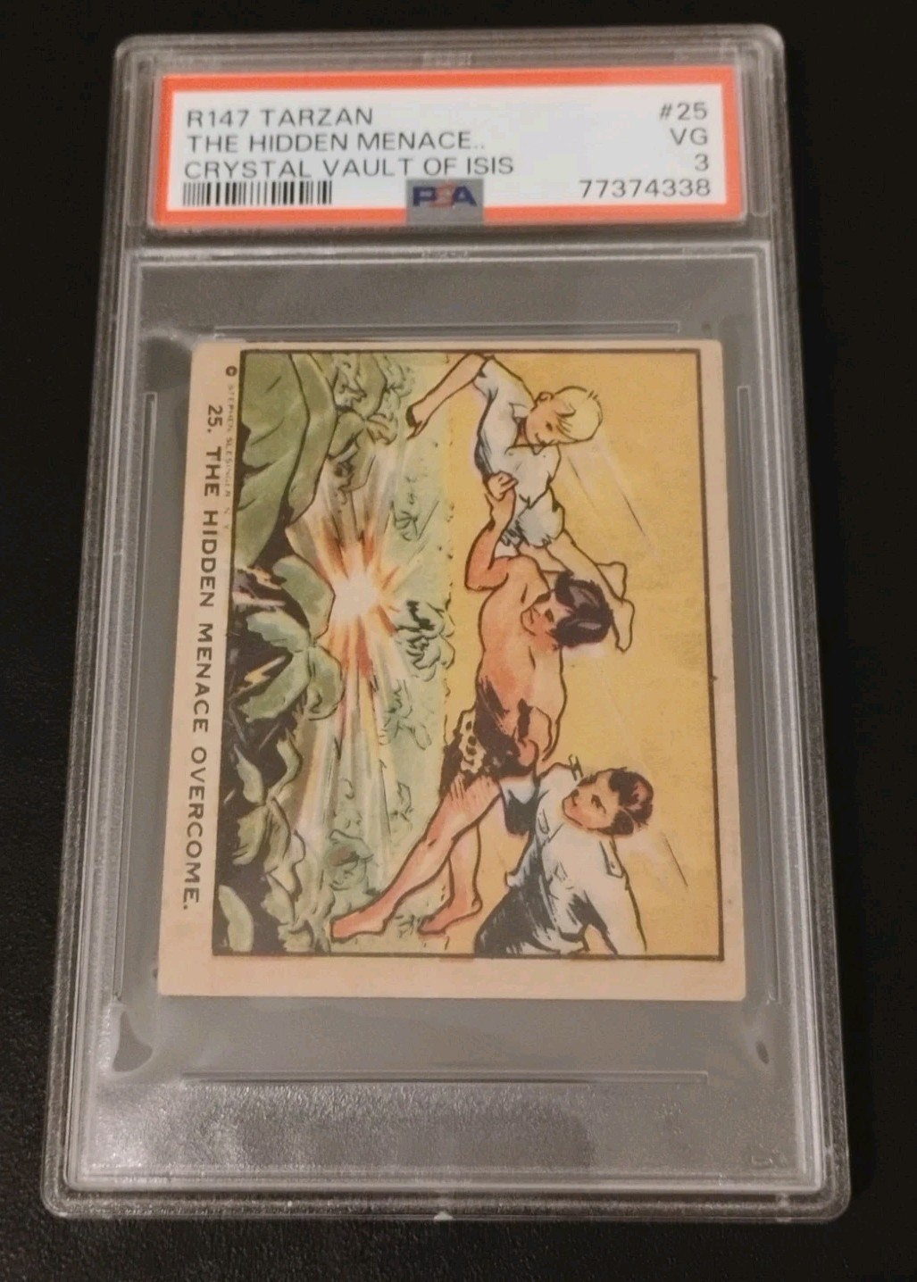 1936 R147 TARZAN CRYSTAL VAULT OF ISIDE #25 La minaccia nascosta PSA 3 Schutter