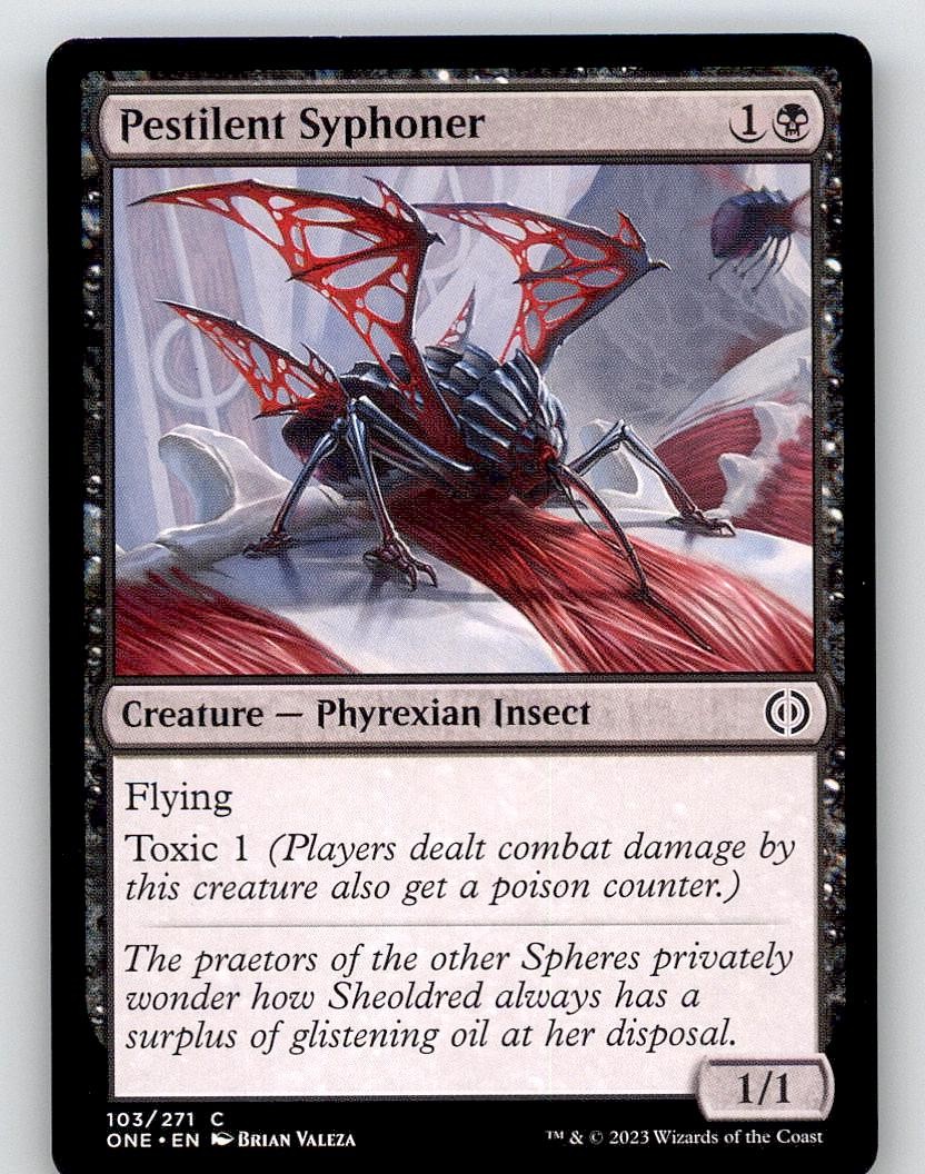 Pestilent Syphoner 103 Common Phyrexia: All Will Be One Magic: The Gathering NM
