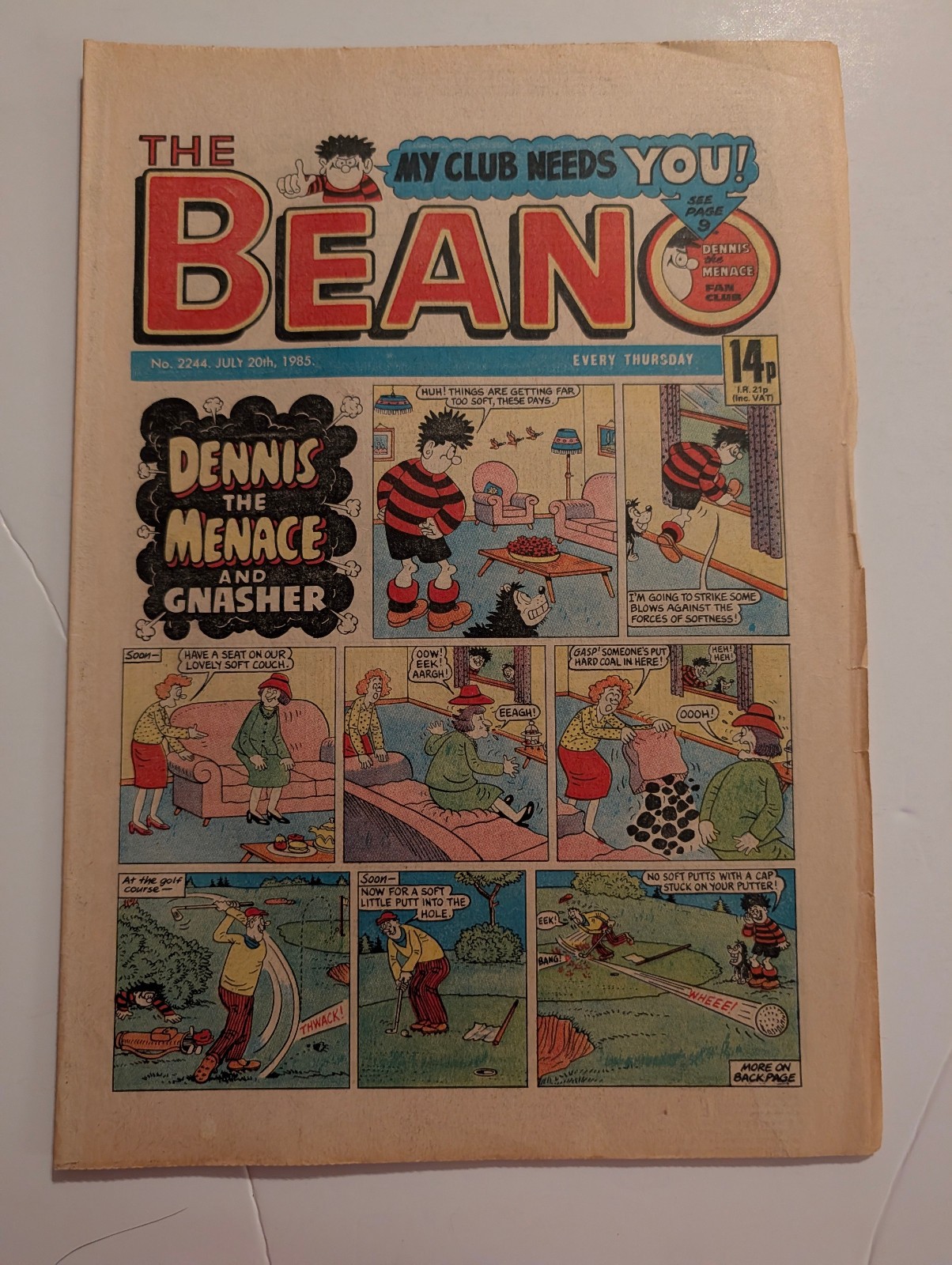 Beano Comic No 2244, July 20th 1985.