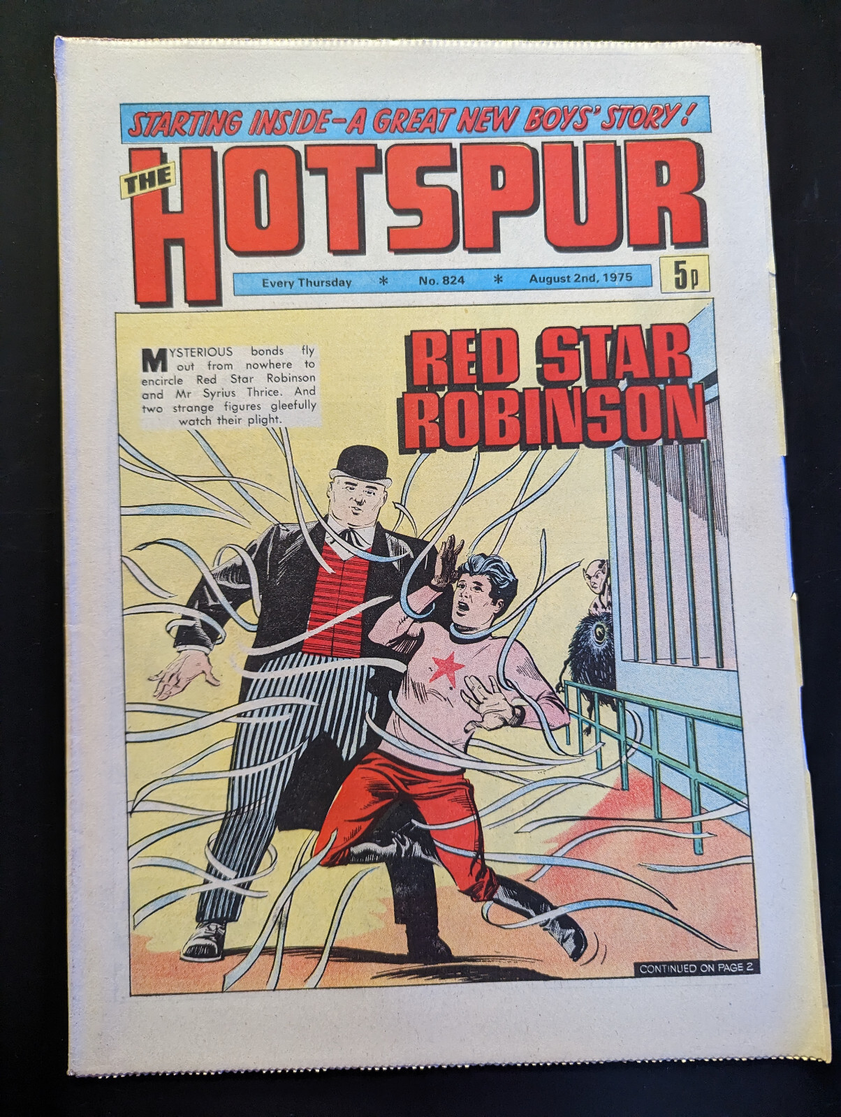 Hotspur Comic No 824, August 2nd 1975.