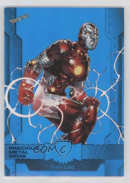 2024 Skybox Marvel Metal Universe Avengers PMG blu/50 Iron Lad #195 0kr0