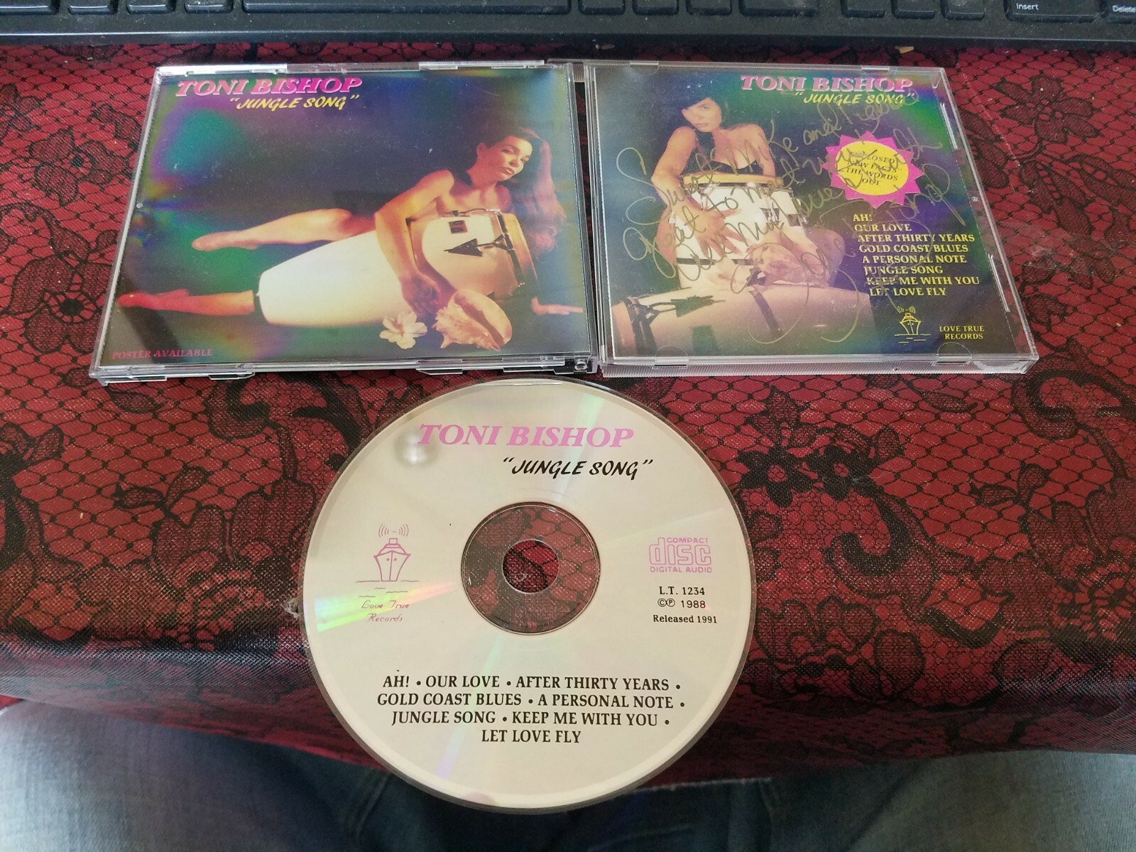 1988 TONI BISHOP Jungle Song CD 1991 Love True Records Signed Personalized