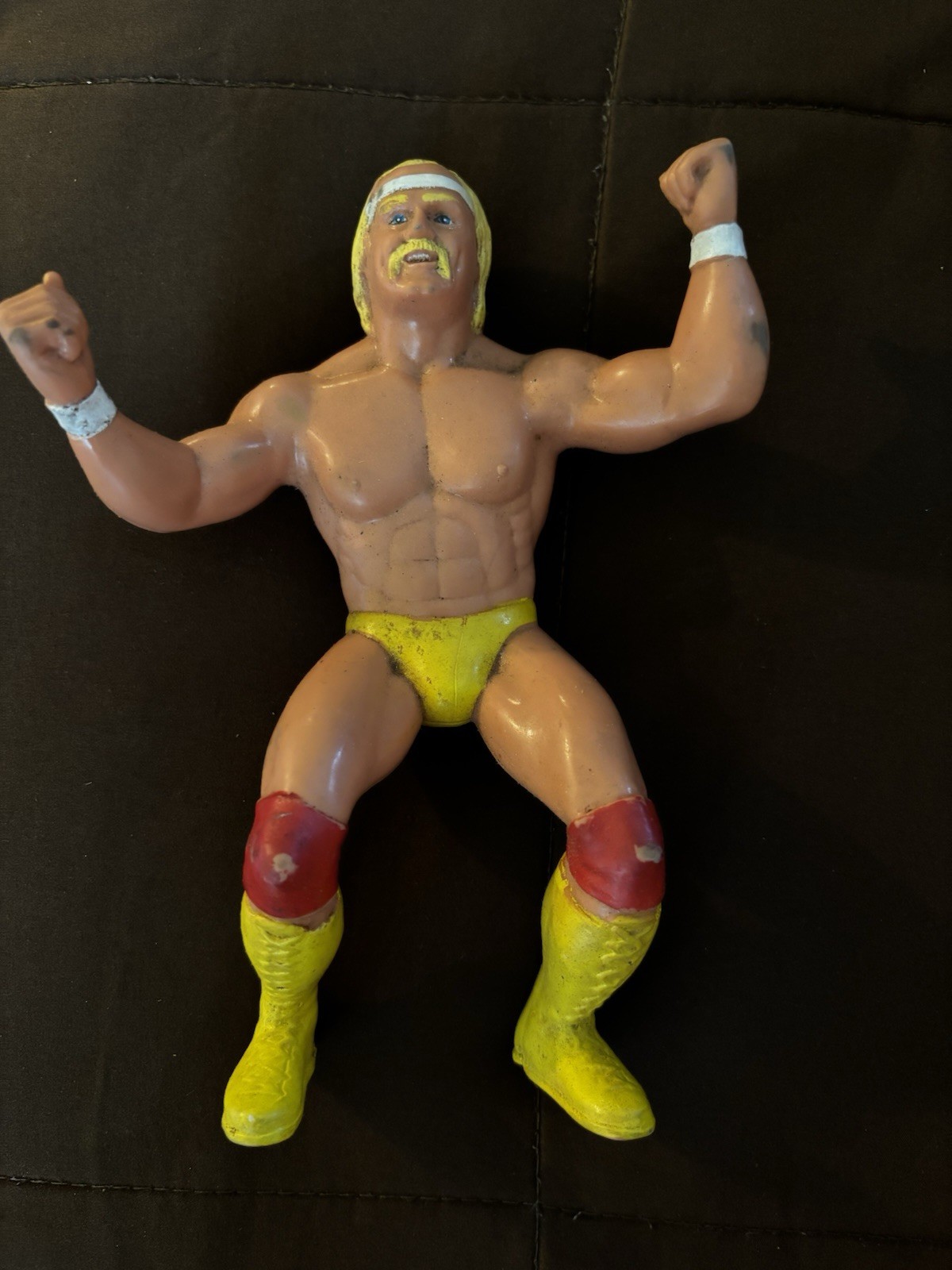 Modellino vintage Hulk Hogan WWF WWE Wrestling gomma anni 80 RARO DA COLLEZIONE
