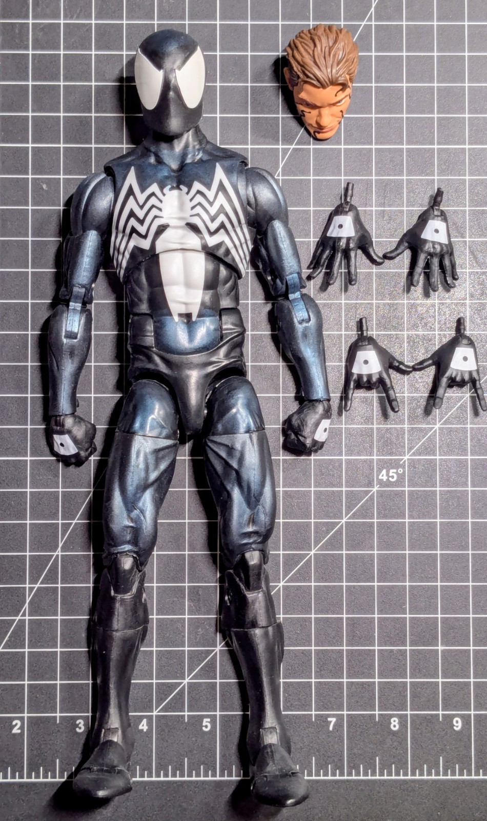 Marvel Legends Spider-Man Simbionte/Tuta Nera Modellino 12 Pollici Bersaglio Ecc. 
