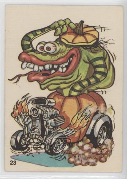 1970 Donruss Odder Odd Rods Monster in Pumpkin Hot Rod #23 0s4