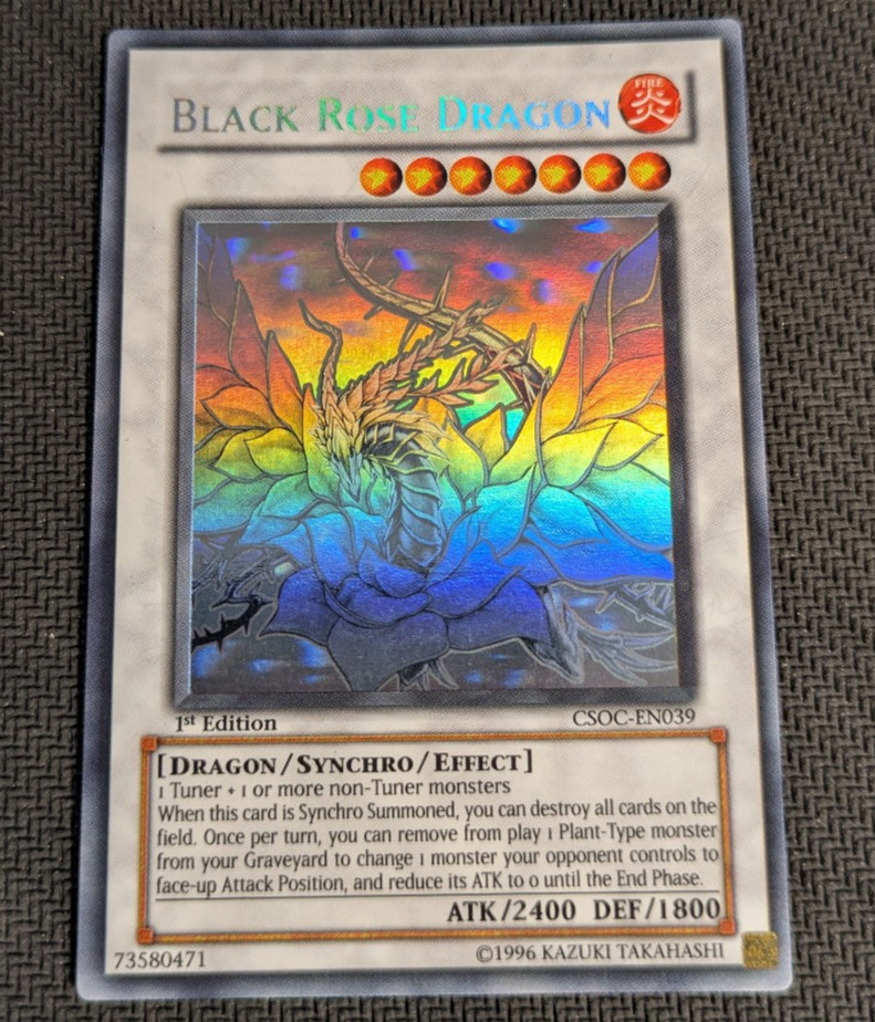 Yugioh Black Rose Dragon CSOC-EN039 1st Edition Ghost Rare Euro!