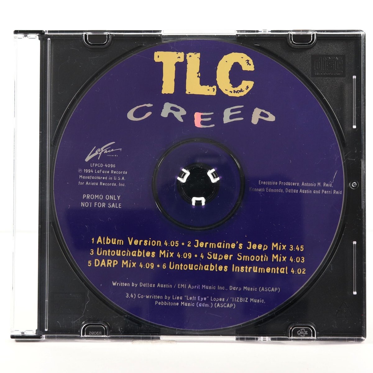 TLC - Creep - Promo CD Maxi Single 1994 LaFace Records LFPCD-4096 Remixes