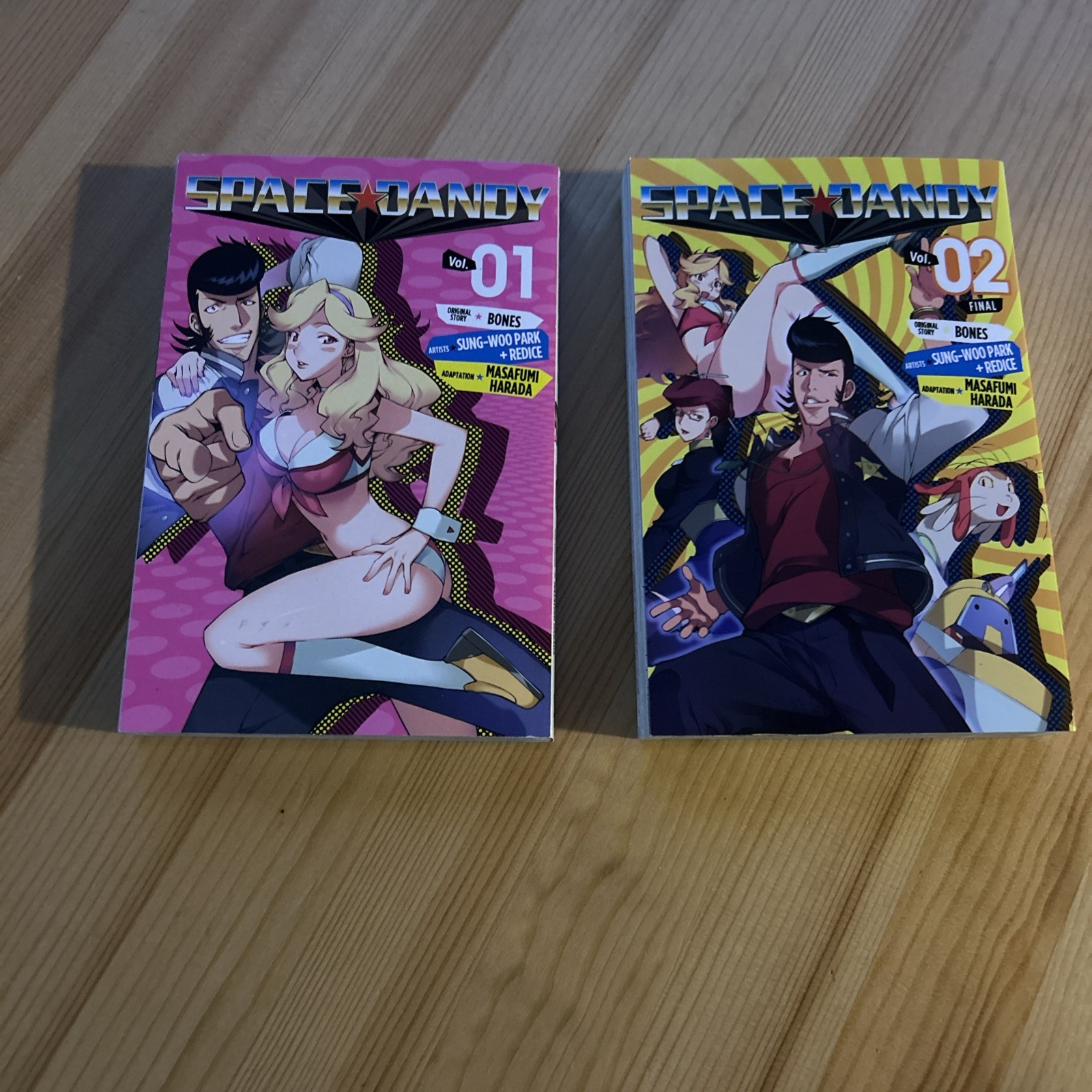 Space Dandy Manga Vol. 1 e 2 set completo inglese Yen Press fuori produzione raro anime