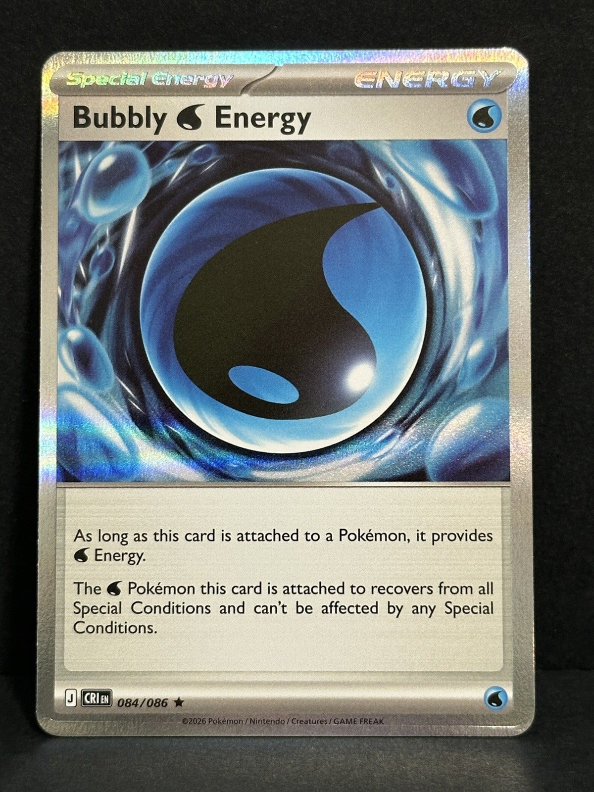 Carte Pokemon Bubbly W Energy 084/086 Me04: Chaos Rising Holo TCG