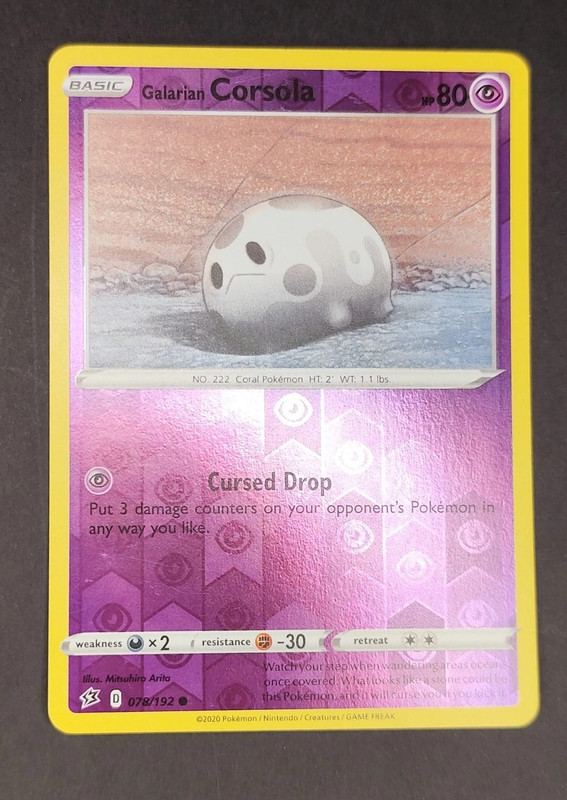 Galarian Corsola reverse di Fragore Ribelle
