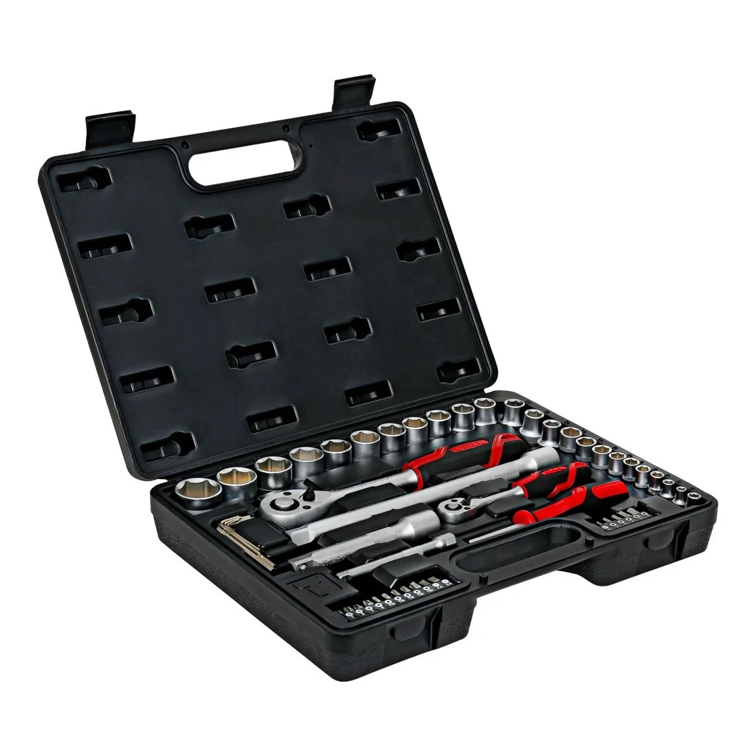 Set di chiavi a bussola STIER, 54 pezzi, 1/4 di pollice e 1/2 pollice, chiavi