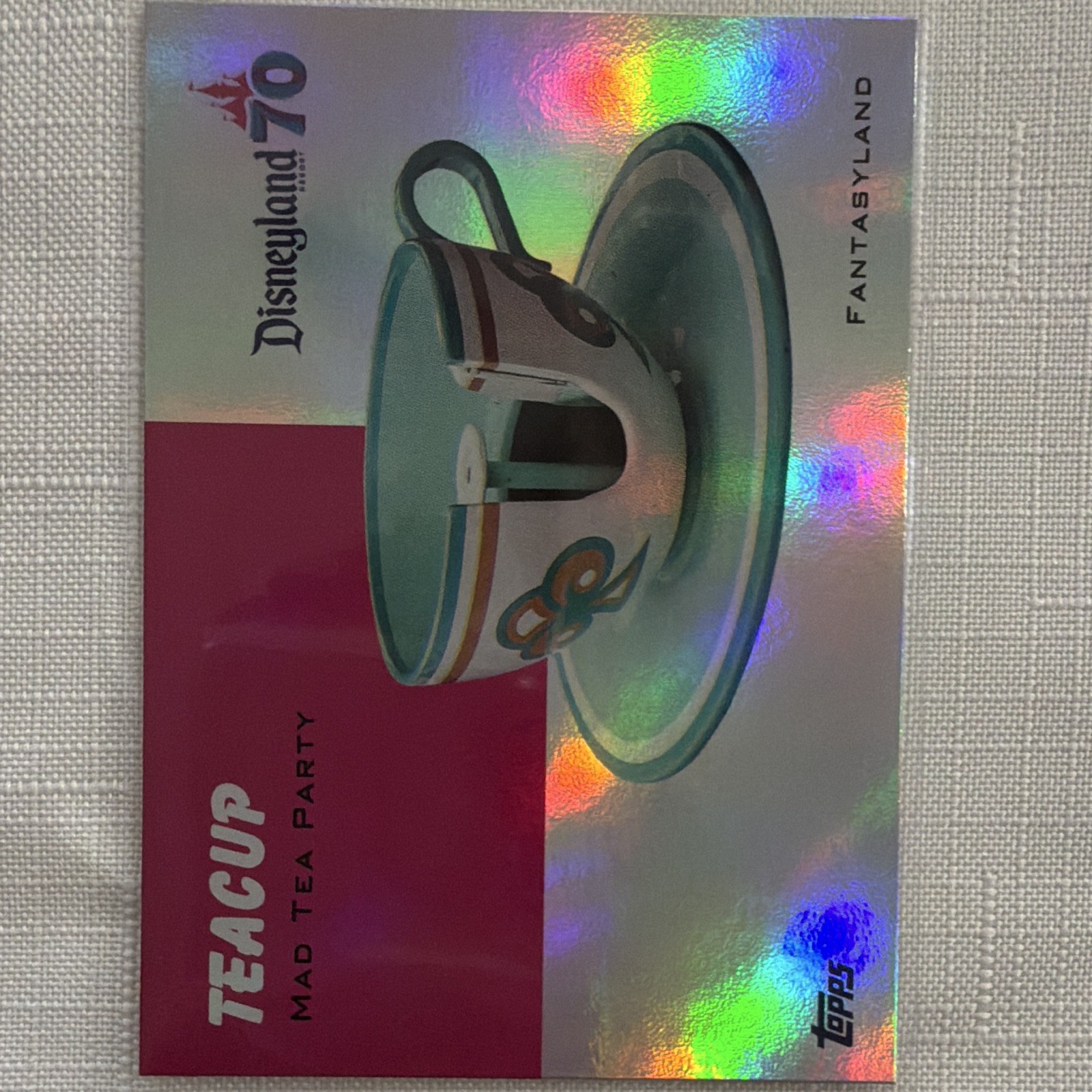 Topps Disneyland 70 Fantasyland Mad Tea Party tazza da tè inserto carta T54-23