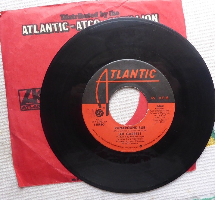 Leif Garrett 45 RPM Record-Runaround Sue