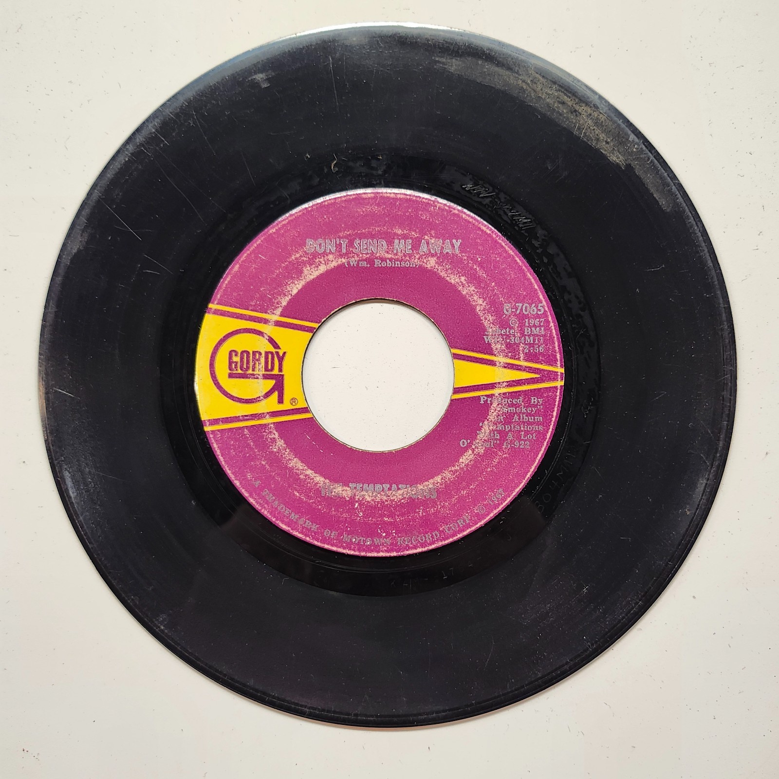 JoeyGQ COLLECTION 45 RPM RECORD RARE "TEMPTATIONS" 1967 SEE HEAR VIDEO