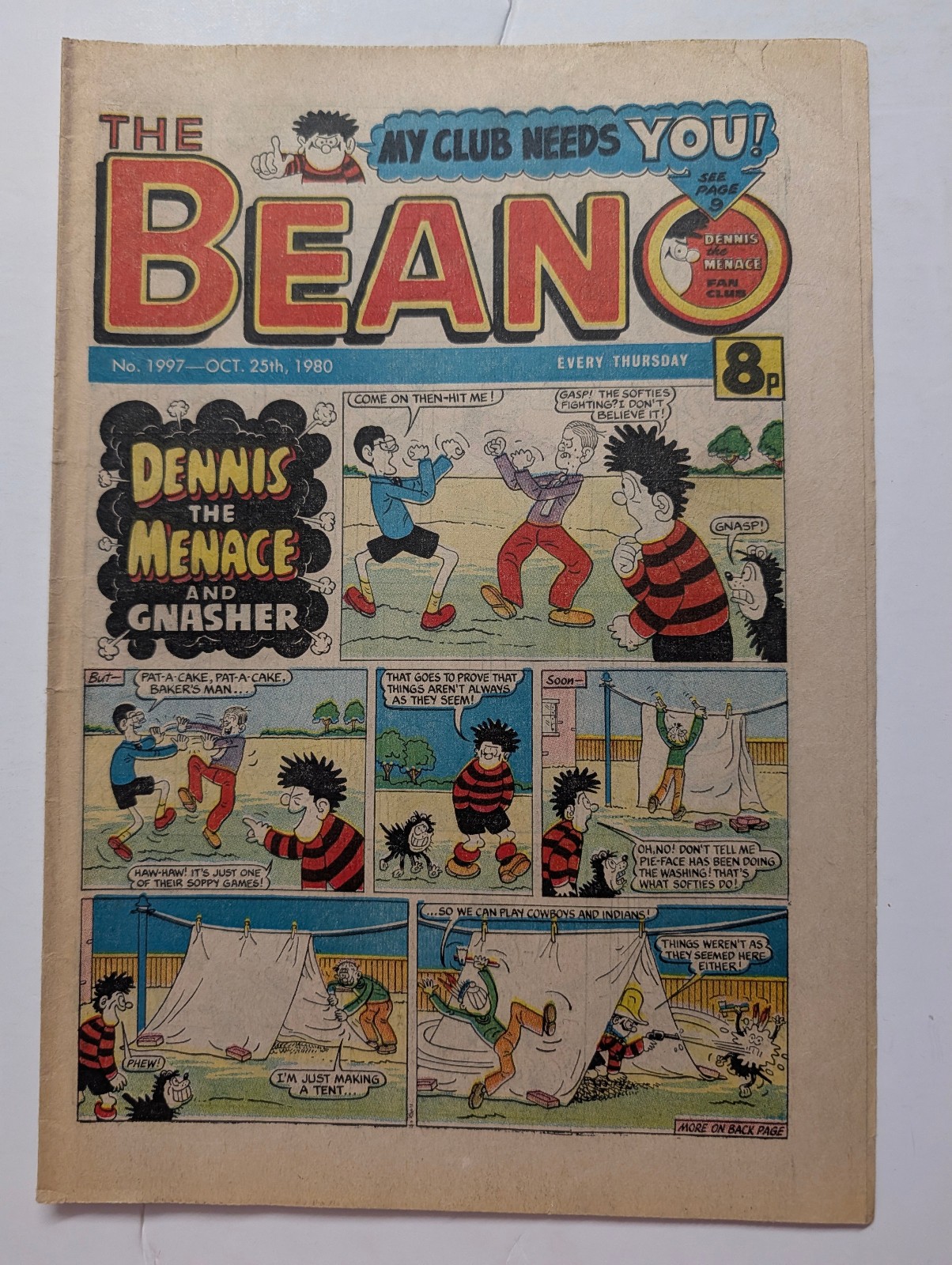Beano Comic No 1997, October 25th 1980.
