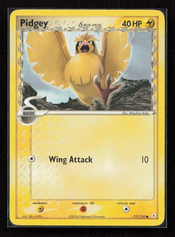 Pokemon Pidgey 77/110 Fantasmi Holon comuni quasi nuovo
