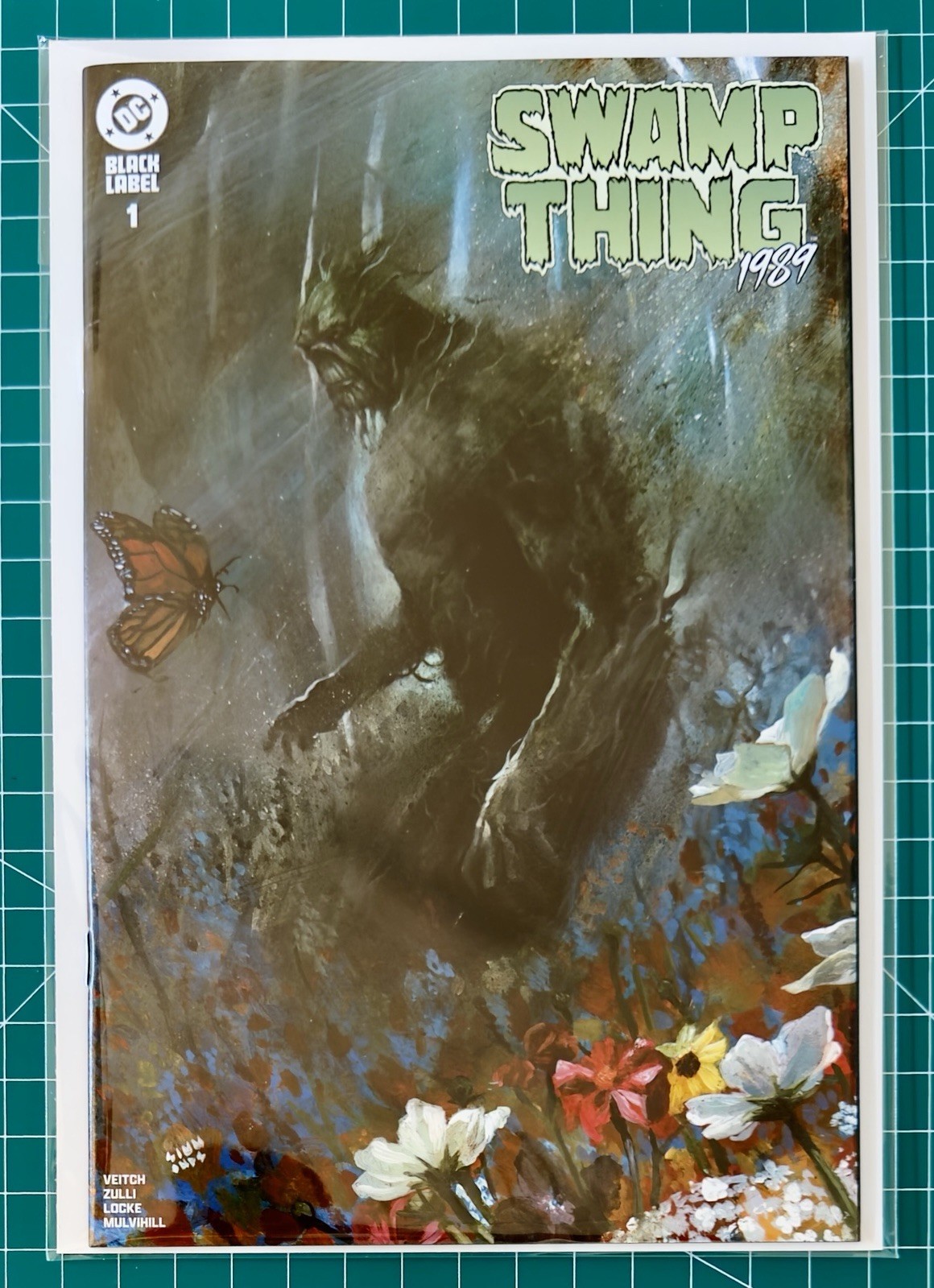 Swamp Thing 1989 #1 Martin Simmonds ECGCE variante esclusiva LTD 1000 NM con certificato di autenticità
