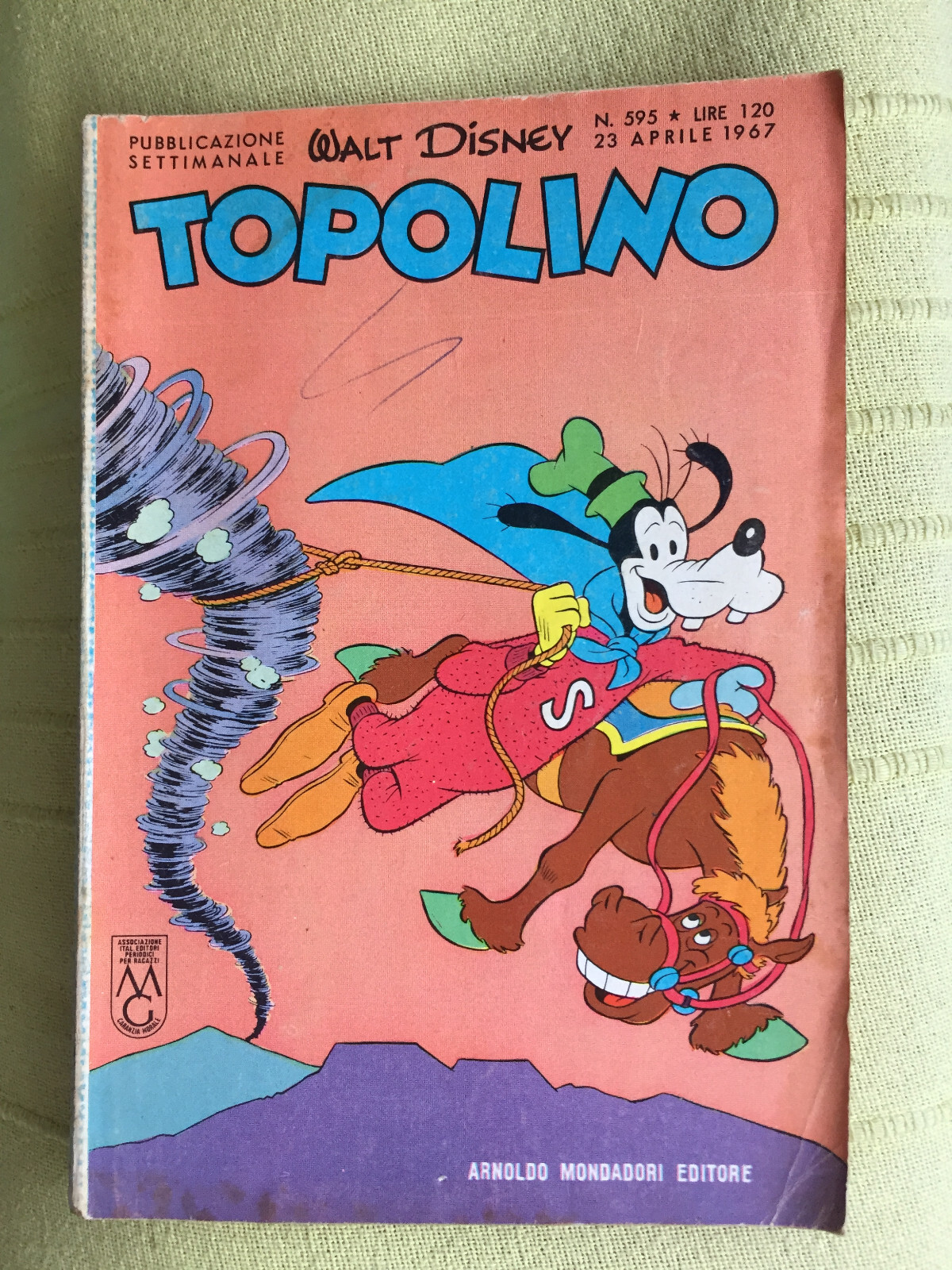 TOPOLINO N° 595 - 23 APRILE 1967 - CON I BOLLINI. BUONO/OTTIMO!