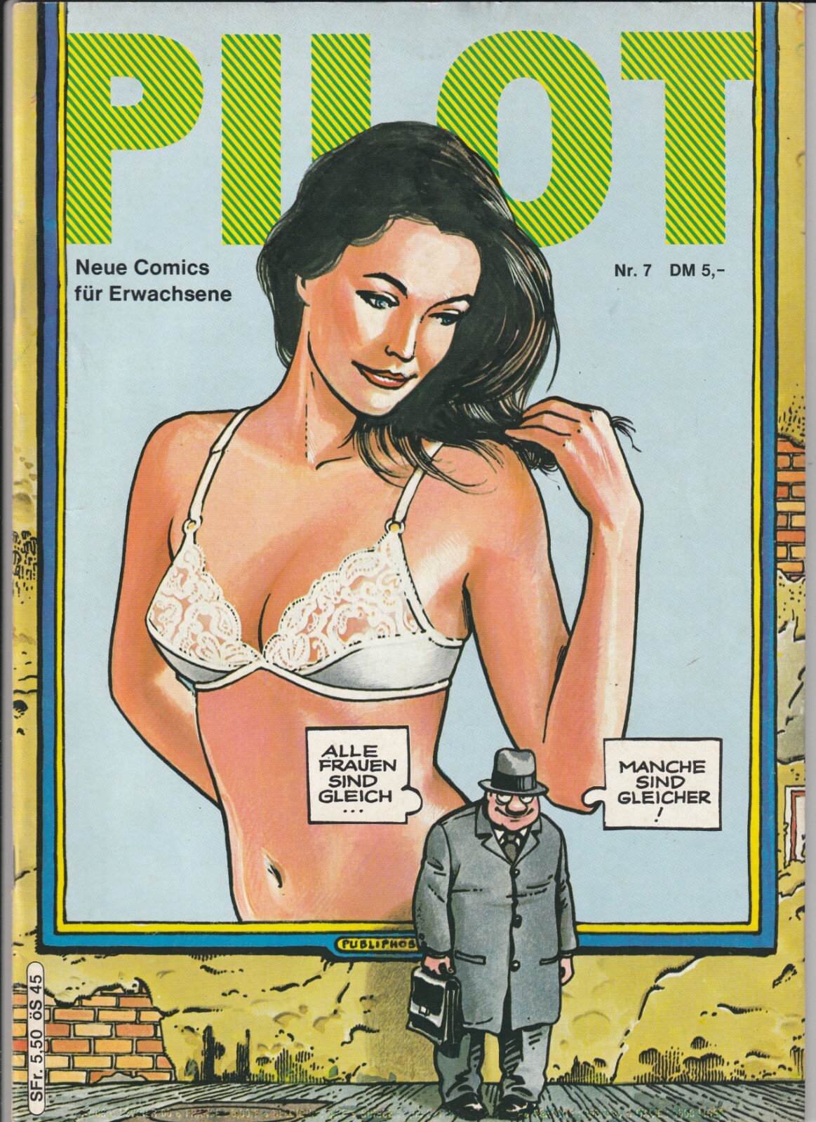 ✪ PILOT #7 Tutte le donne sono uguali..., Volksverlag 1981 COMICHEFT Z1/1- *Satira