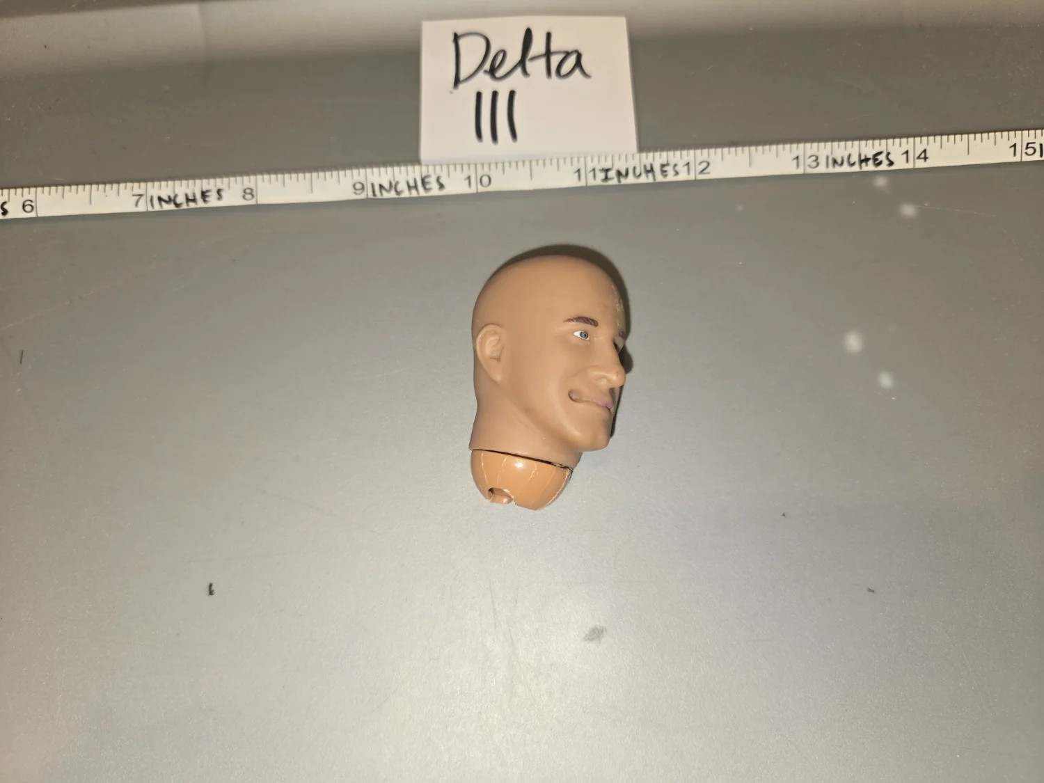 Scultura testa maschio calva epoca moderna Ultimate Soldier scala 1/6