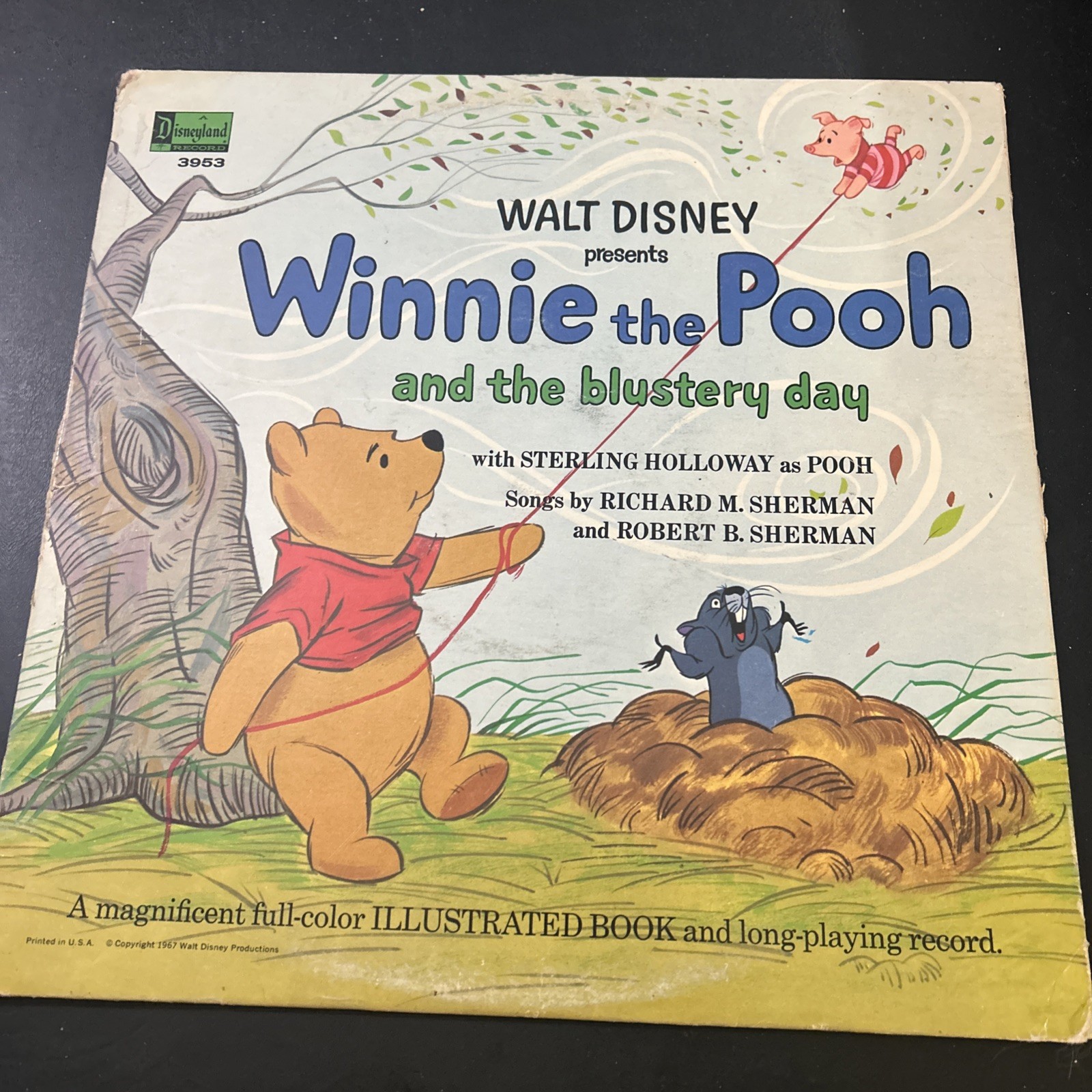 Disney 1967 Winnie The Pooh And The Blustery Day Record Story Book LP Album!
