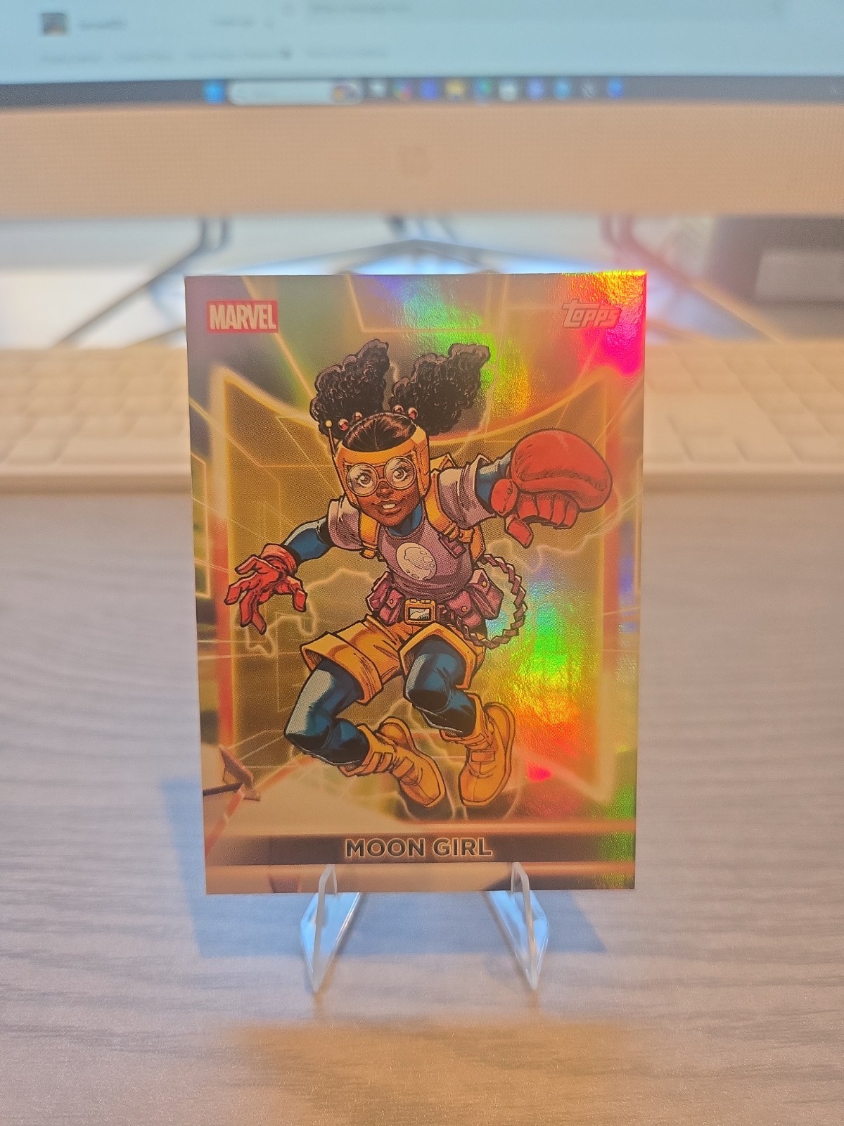 2026 Topps Neon Marvel: Moon Girl #177 Rainbow Foil Parallel