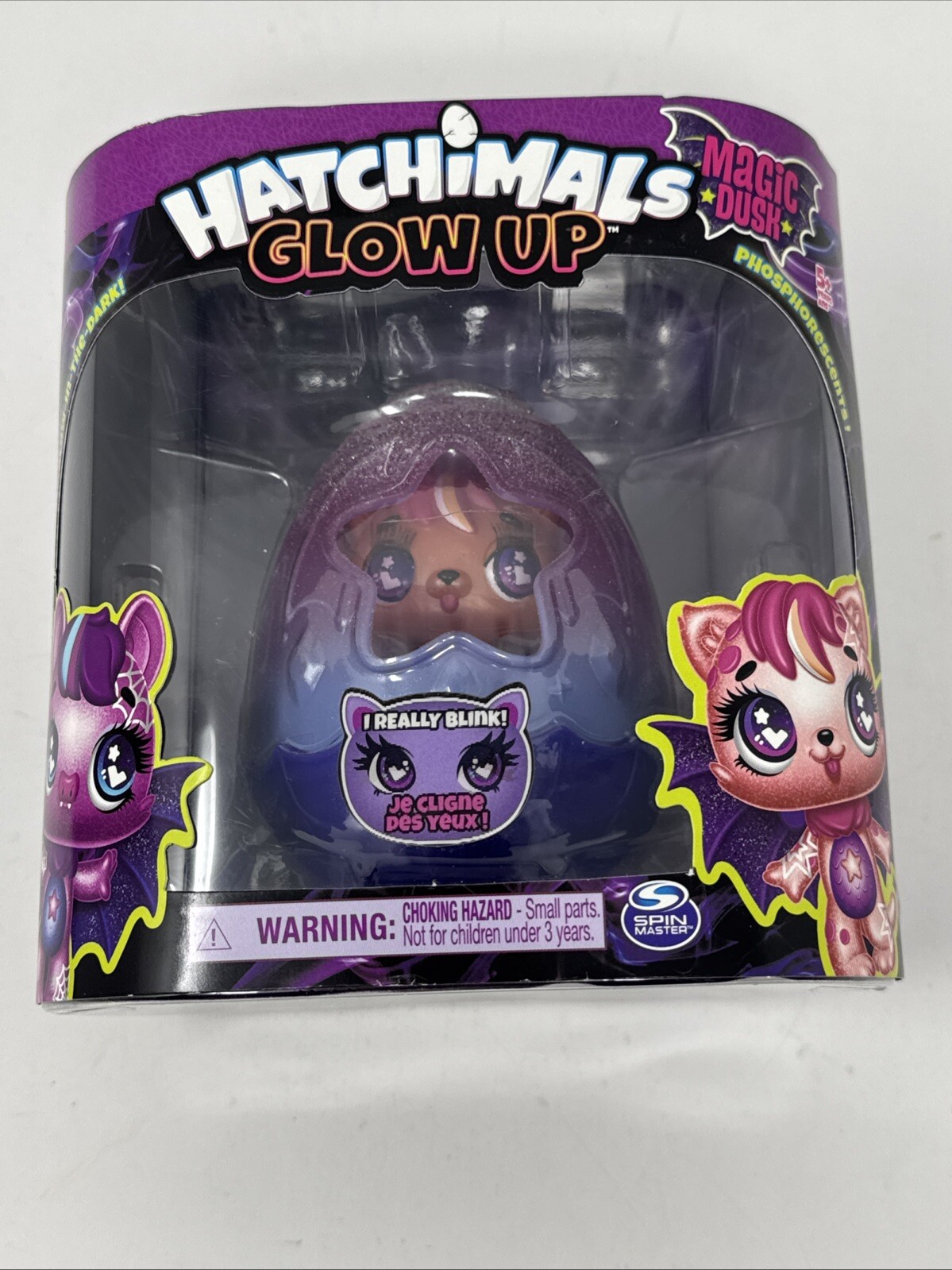 Hatchimals Glow Up MIDNIGHT CHEETREE lampeggiante bambola da collezione Magic Dusk nuova