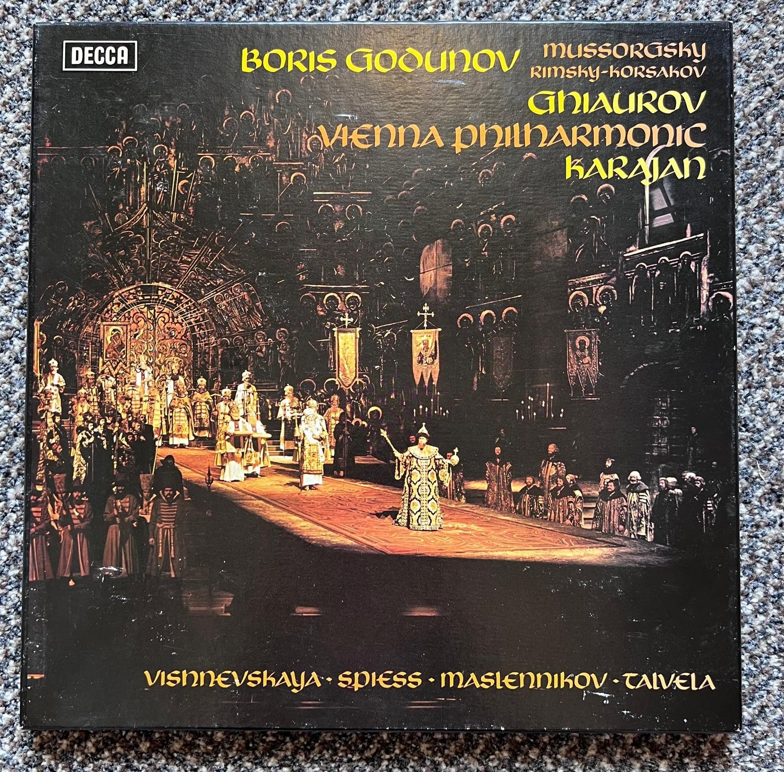 Mussorgsky Boris Godunov Ghiaurov Karajan TAS DECCA SET 514-7 4LP boxset NM