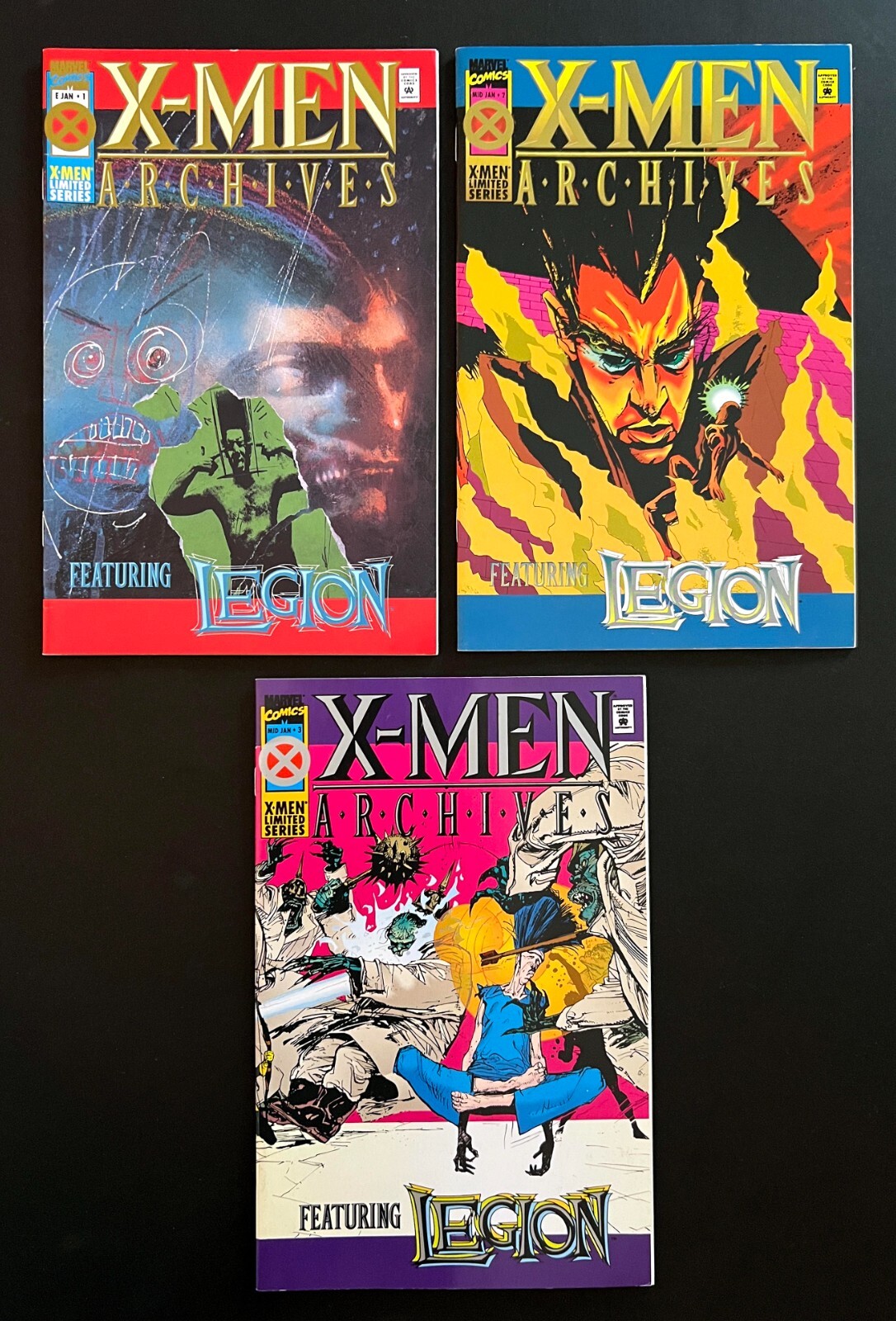X-MEN ARCHIVES: LEGION #1, 2, 3 BILL SIENKIEWICZ New Mutants #26, 27, 28 1994