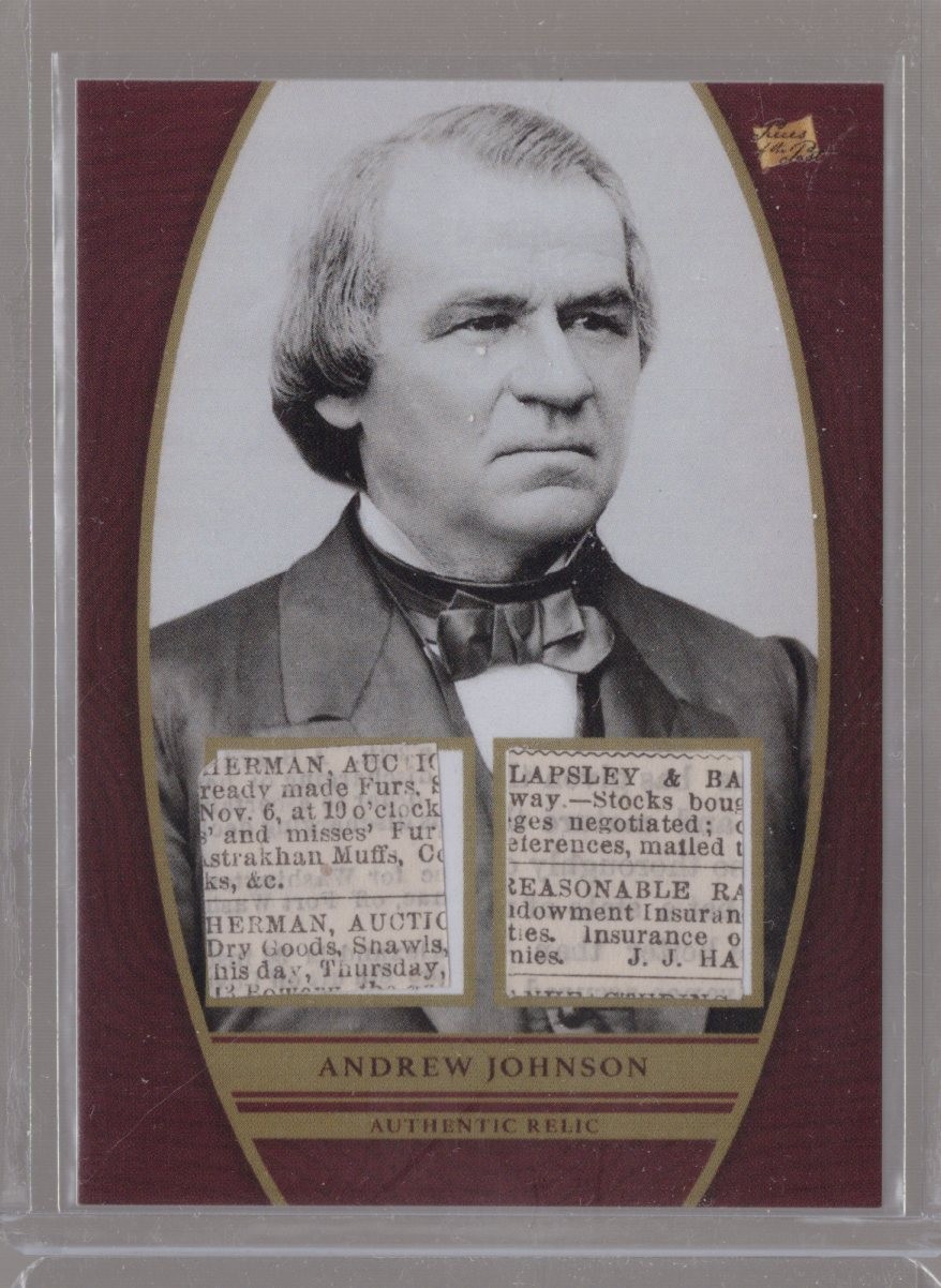 2023 Pieces of the Past Presidential Relics #VDRAJ2 Andrew Johnson