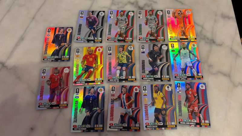 Lot 14 cartes Fans' Favourite Panini Adrenalyn XL 2026 - Lamine Yamal / Musiala