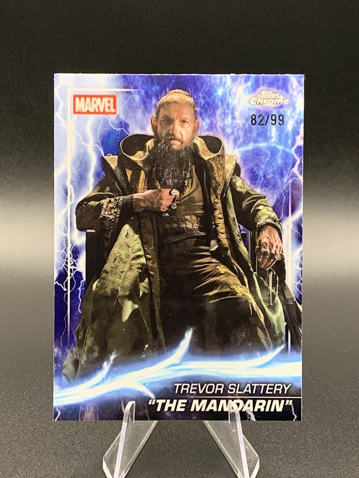 THE MANDARIN Sir Ben Kingsley 2025 Topps Marvel Studios THOR'S LIGHTNING /99