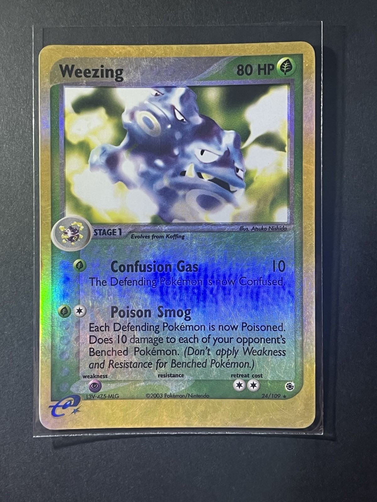 Weezing 24/109 EX Ruby & Sapphire Reverse Holo Rare Pokemon 2003 LP