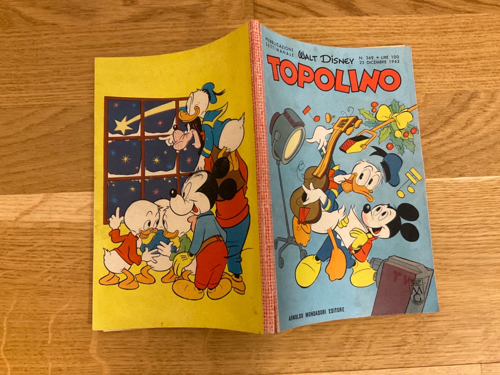 TOPOLINO LIBRETTO N.369 MONDADORI DISNEY 1962 NO BOLLINO, SI FIGURINE, NO CEDOLA