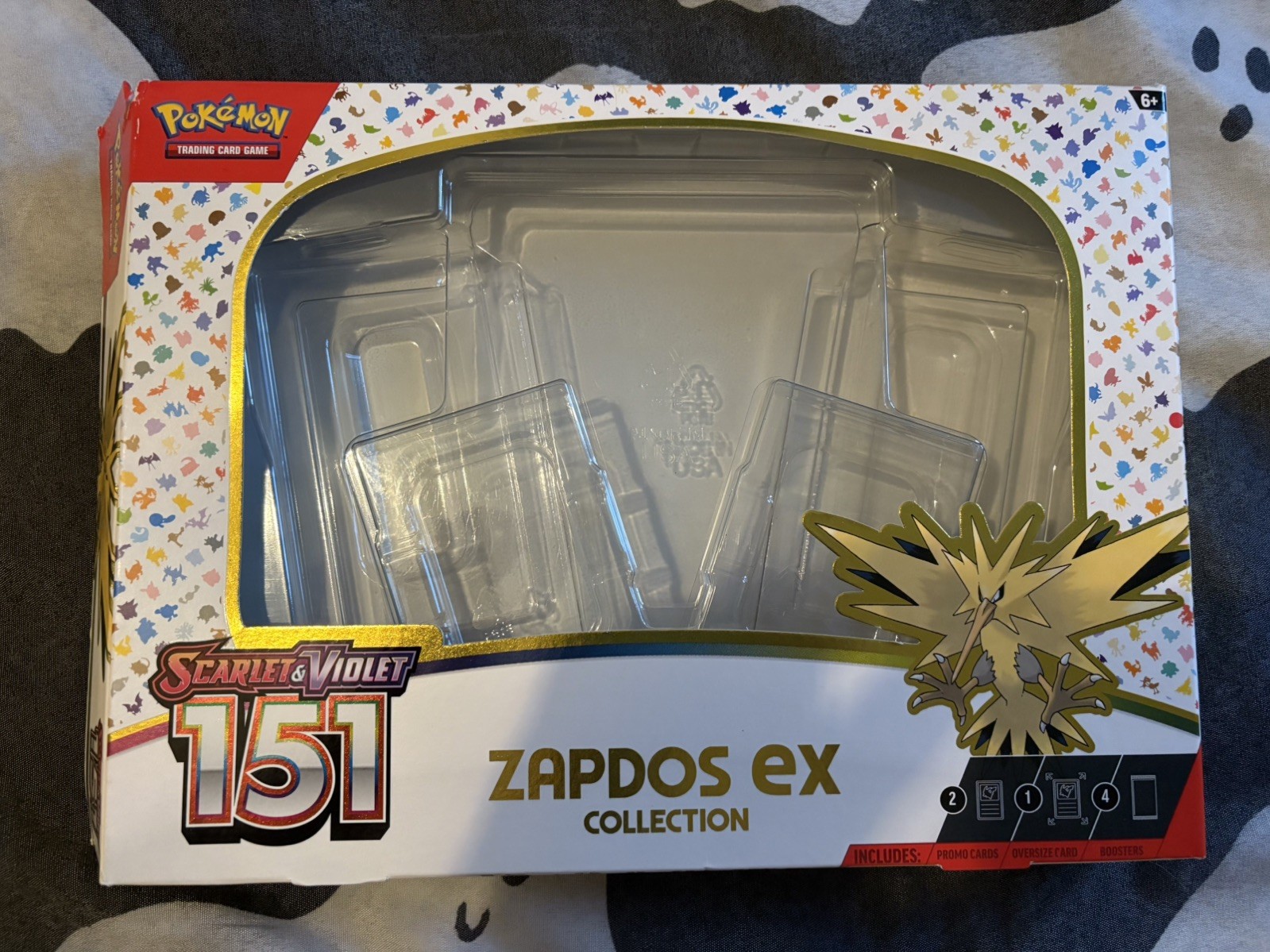 Pokémon TCG - S&V 151 Zapdos ex Collection Box - Opened & Empty